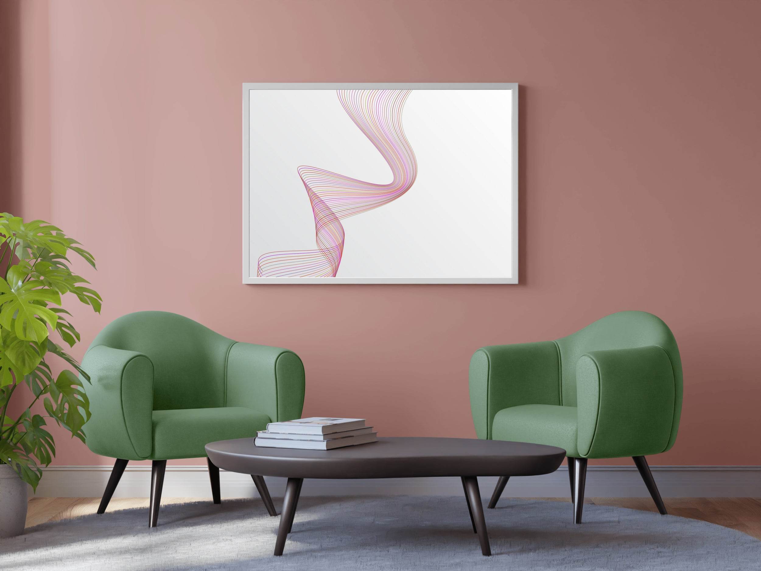 Wrapped Diagonal Stripped Abstract Wall Art - beink online art store