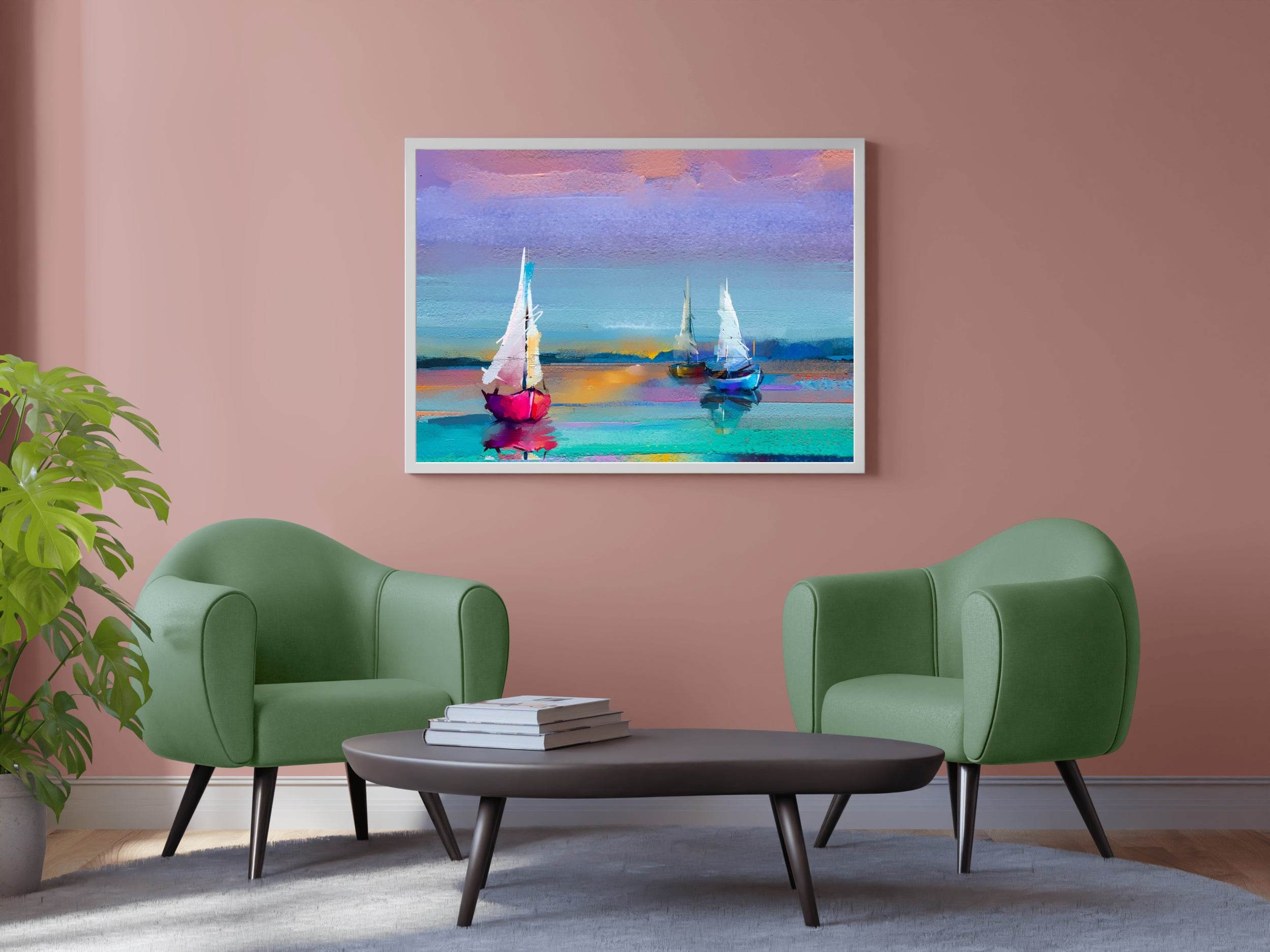 Colorful Boats of Fishermen Wall Art - beink online art store