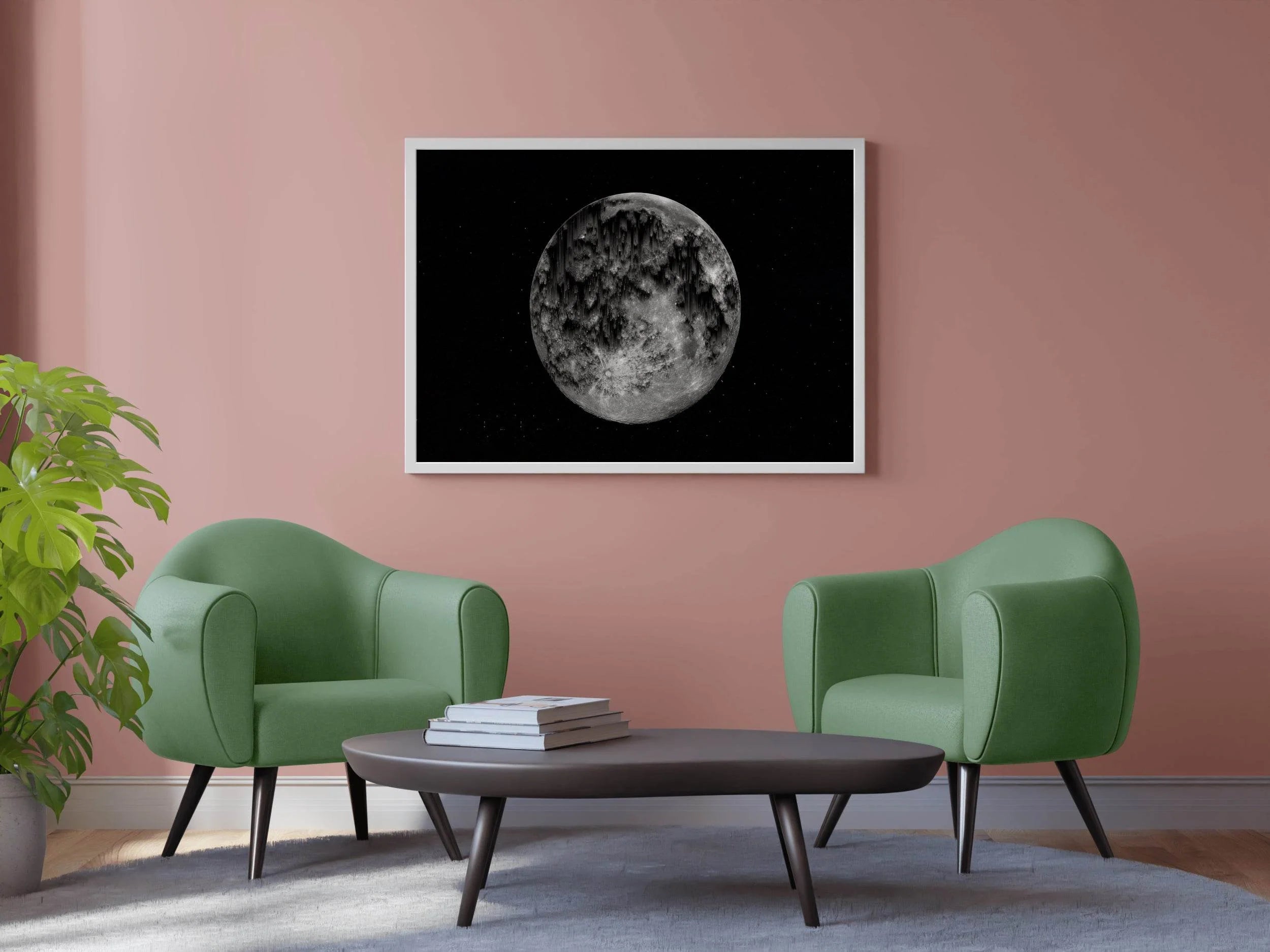 Moon Black & White Wall Art - beink online art store