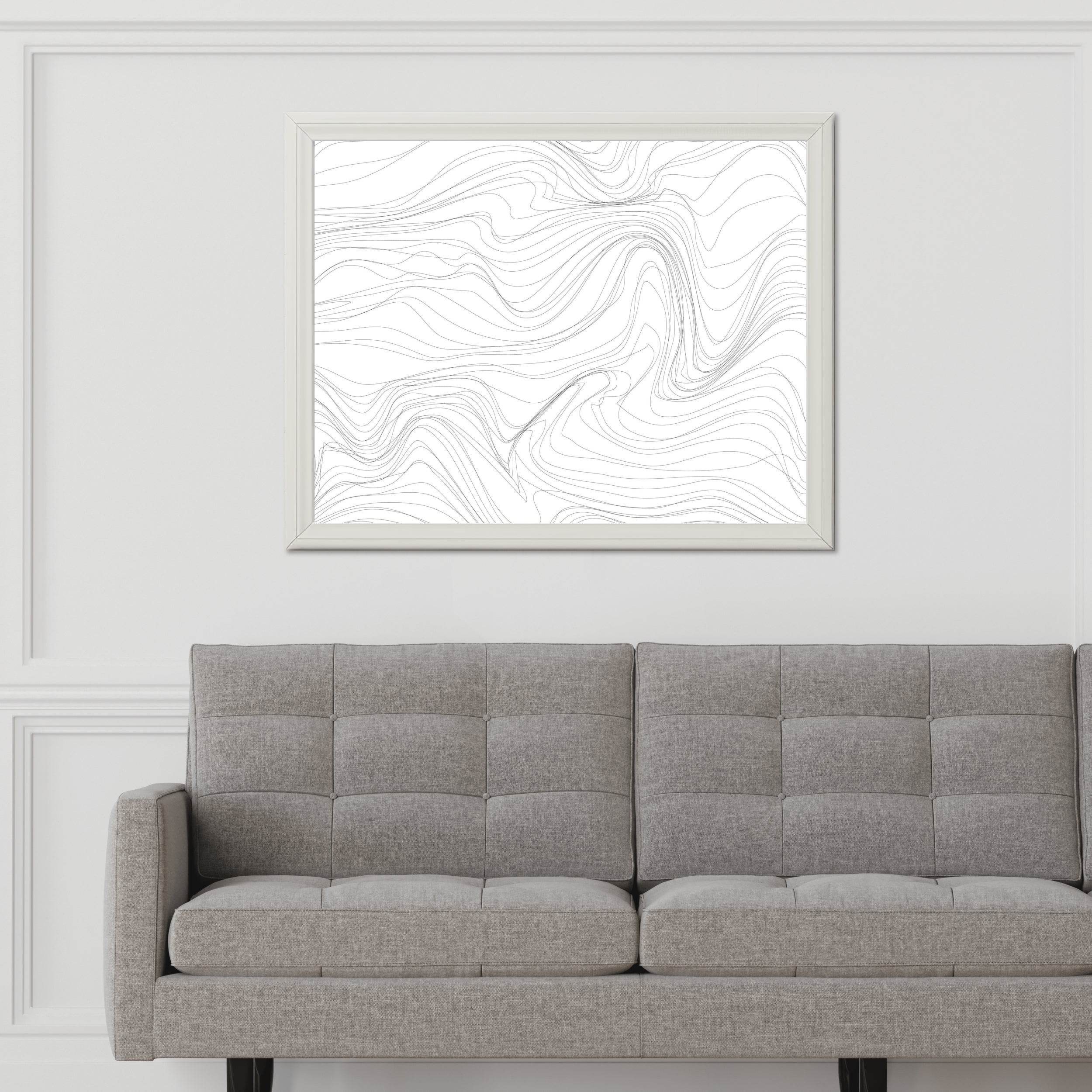 Wavy Embossed Lines Wall Art - beink online art store