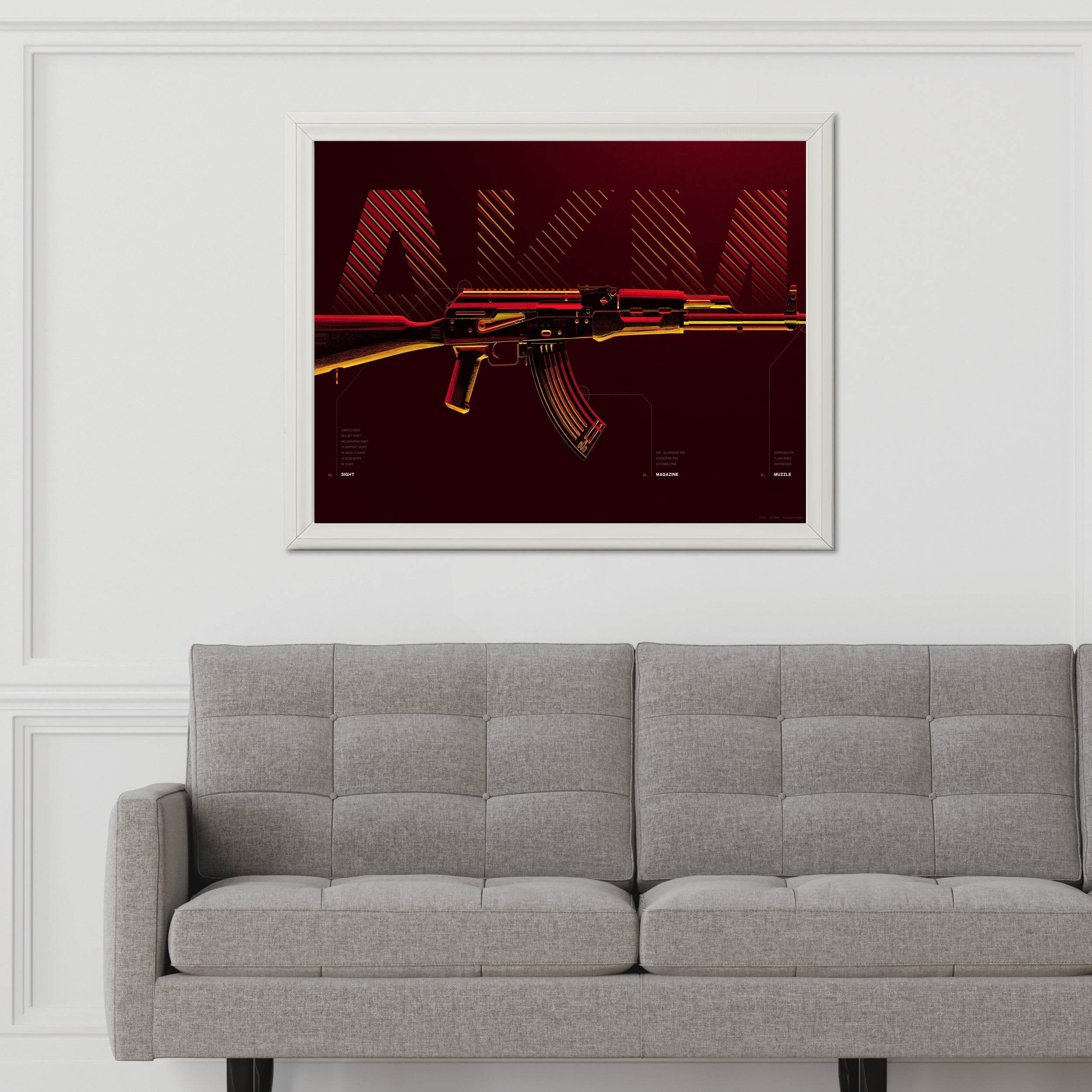 AKM custom Assault Rifle Gaming Wall Art - beink online art store