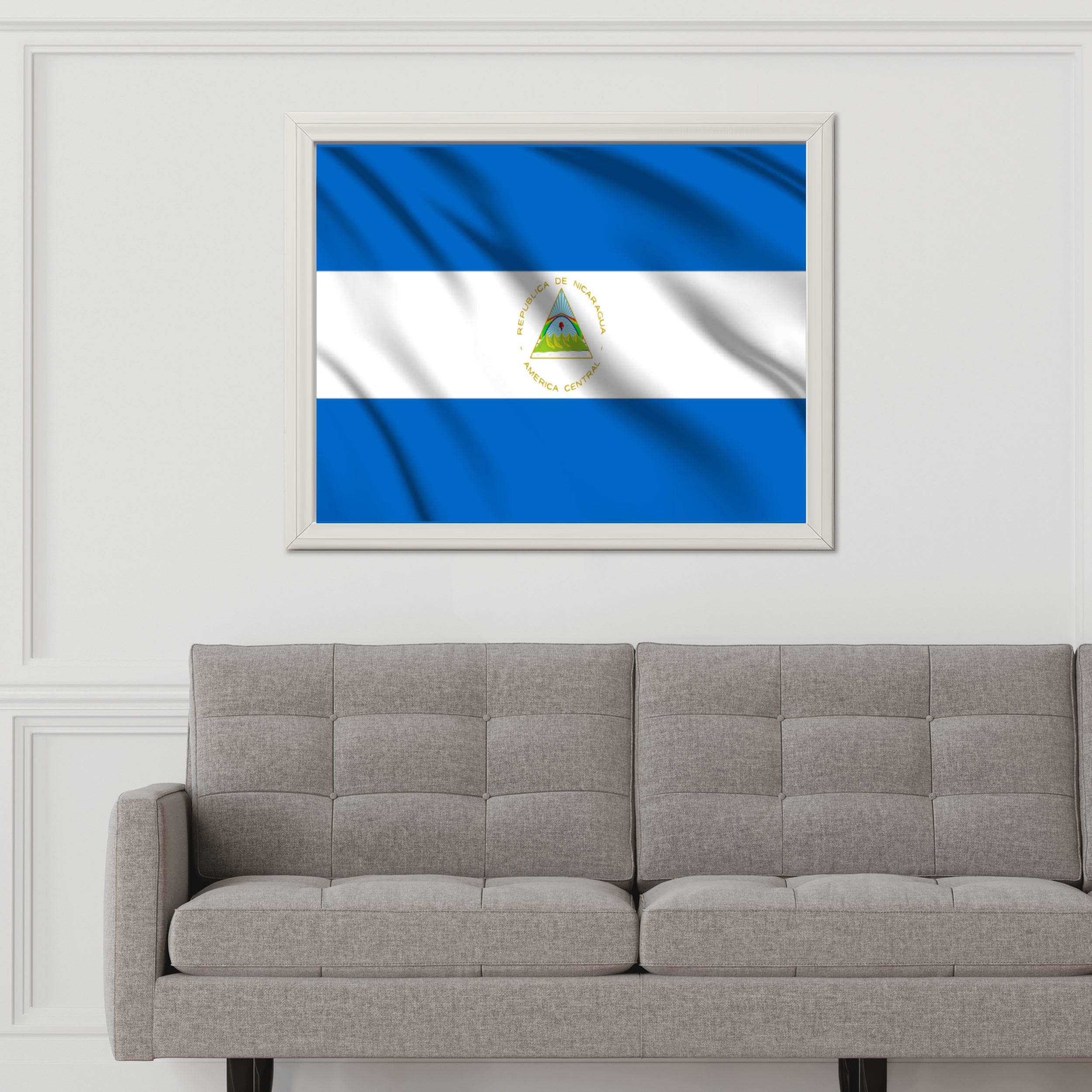 Nicaragua National Flag Wall Art - beink online art store