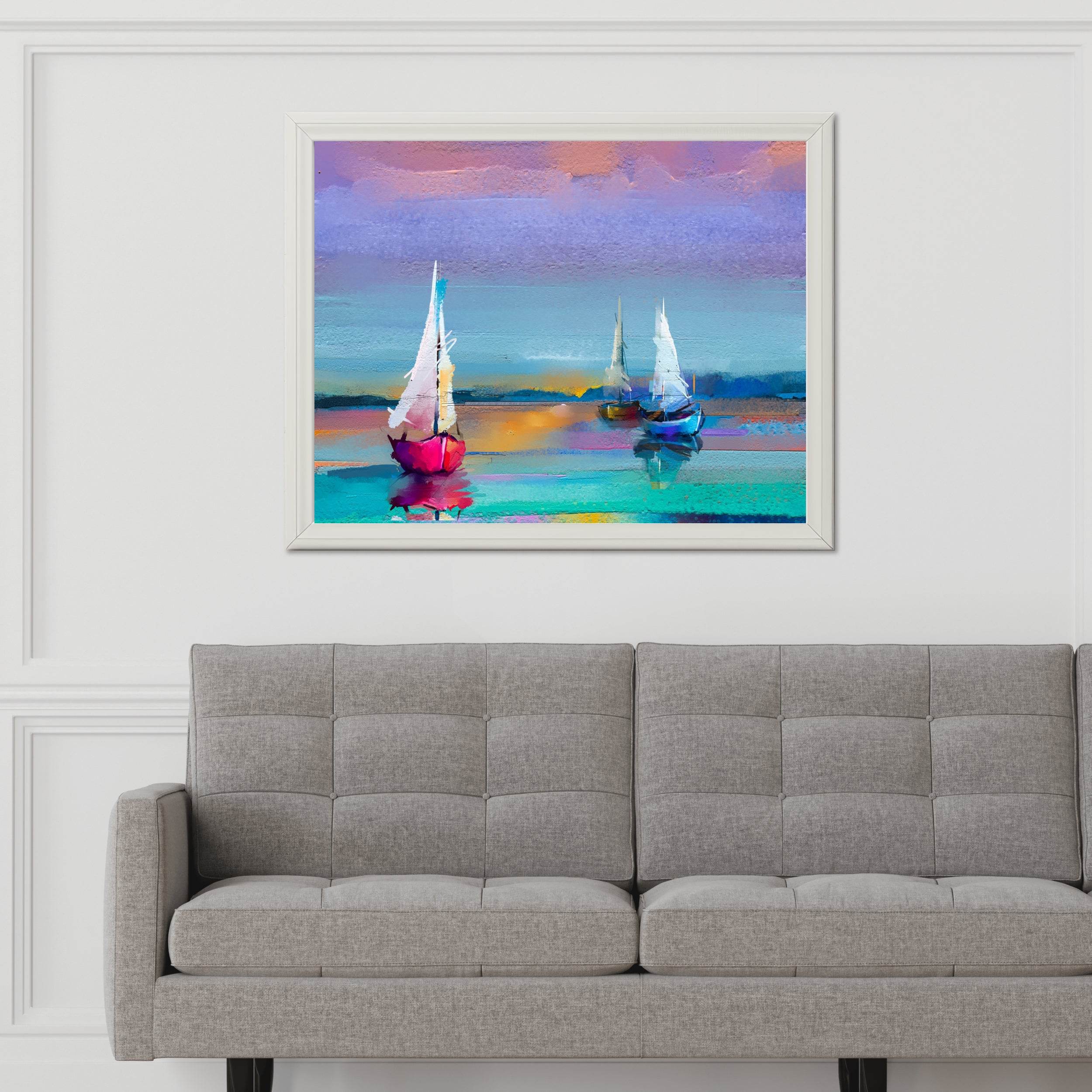 Colorful Boats of Fishermen Wall Art - beink online art store