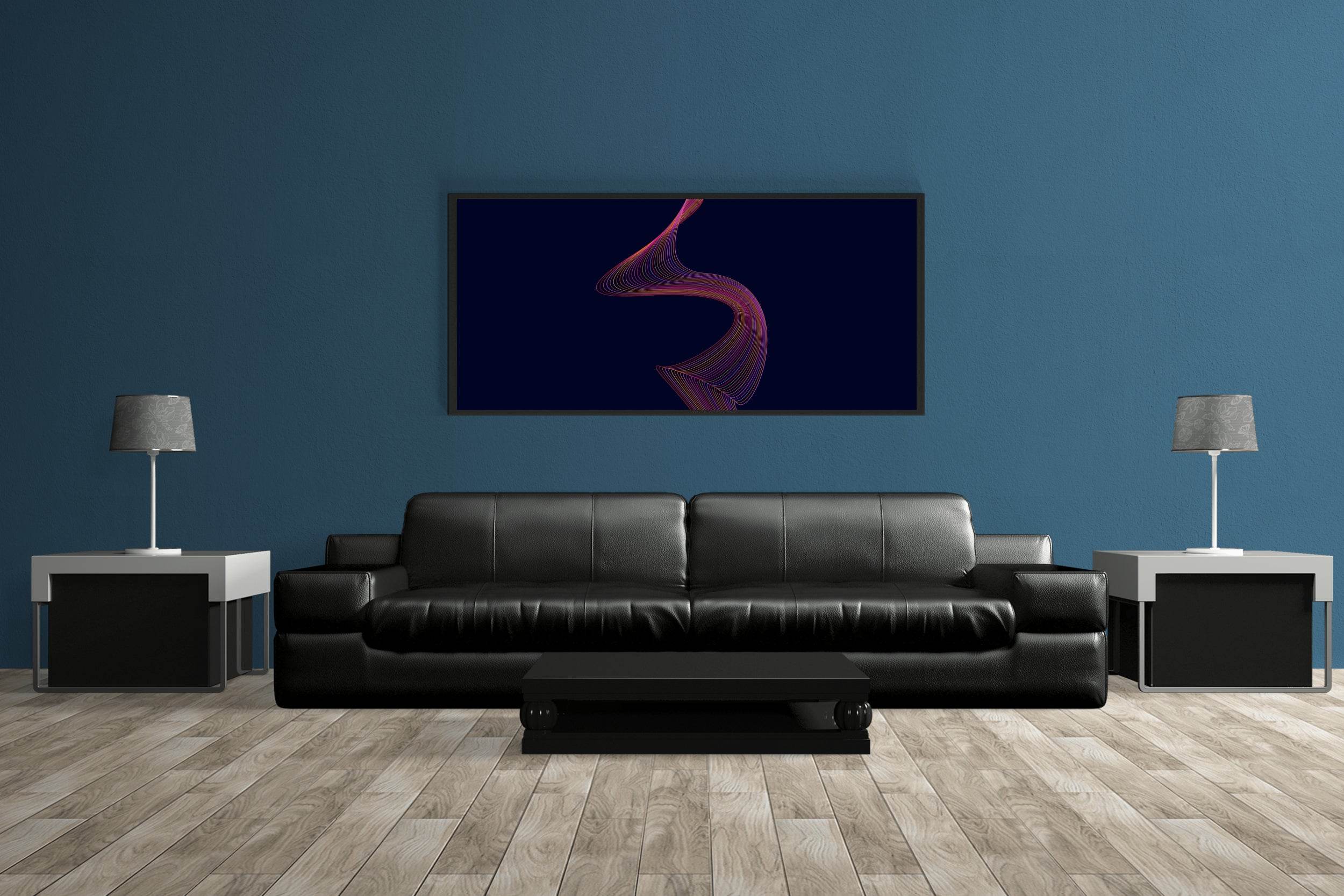 Technology Wave Lines Abstract Wall Art - beink online art store