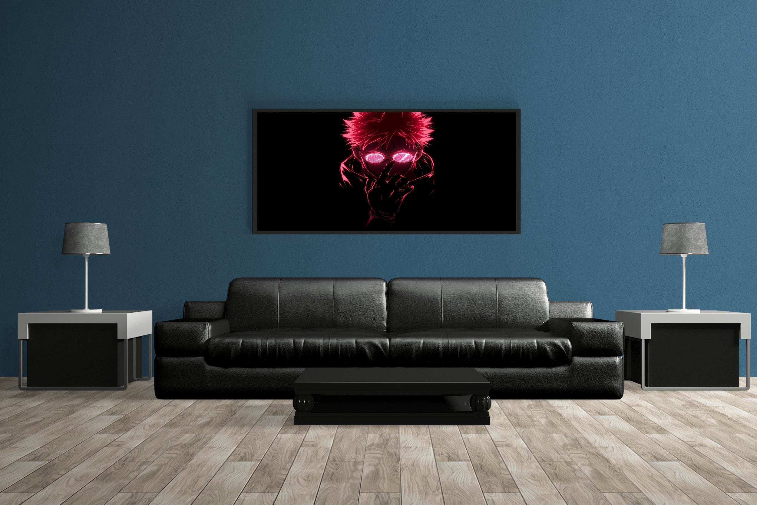 Neon Dope Sukuna Anime Wall Art - beink online art store
