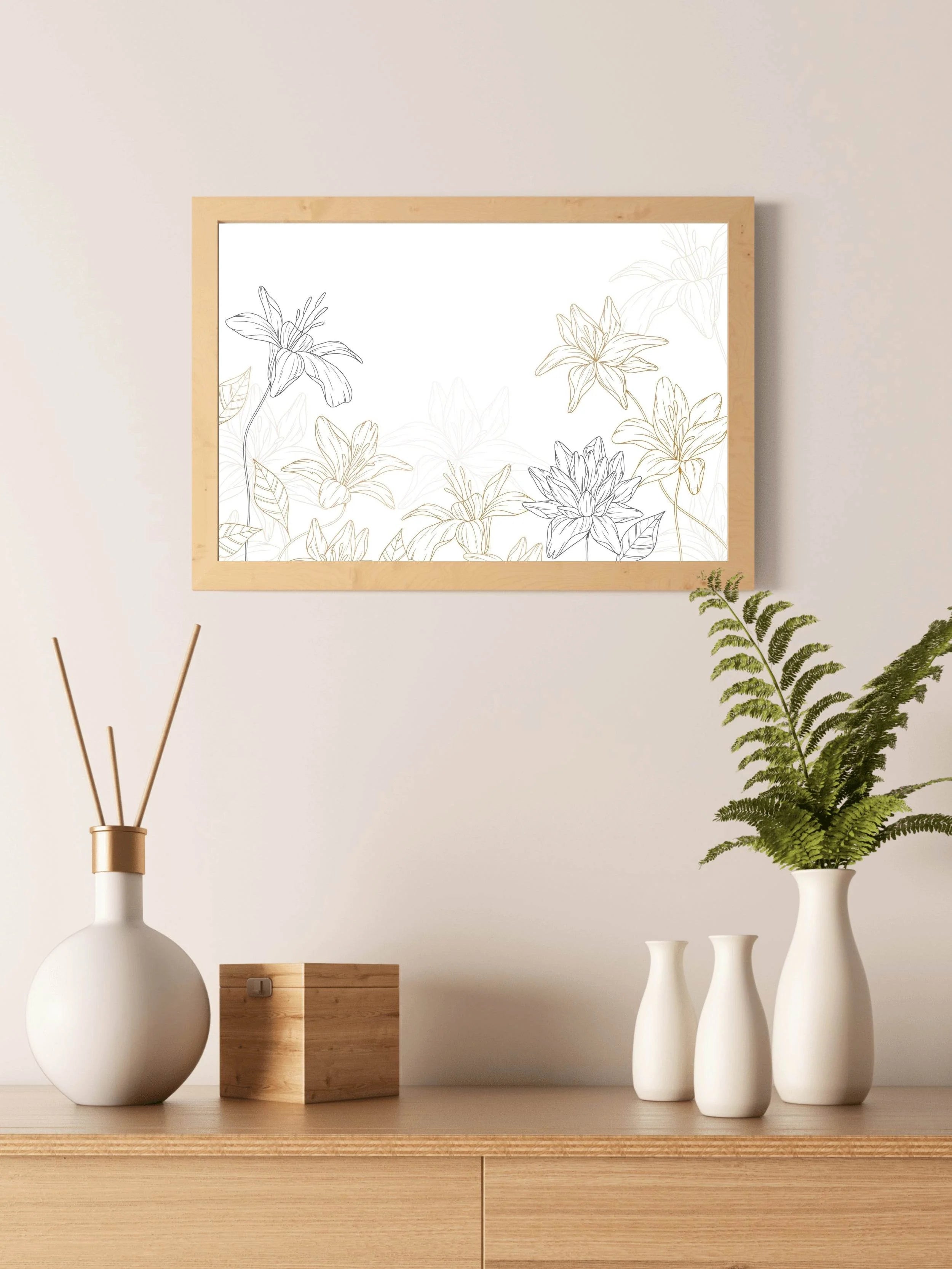 Alstroemeria Bouquet Wall Art - beink online art store