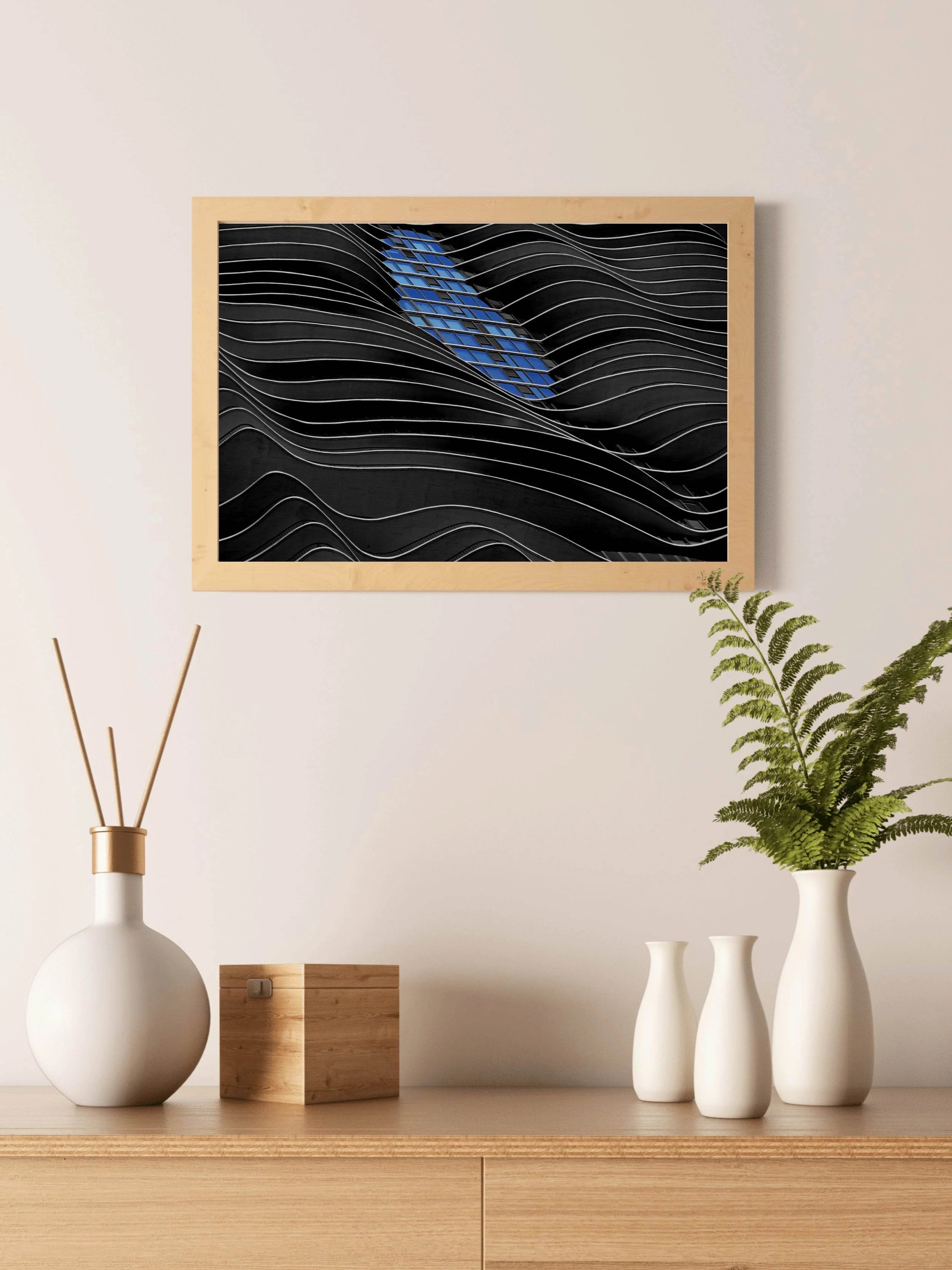 Futuristic 3D Render Abstract Wall Art - beink online art store