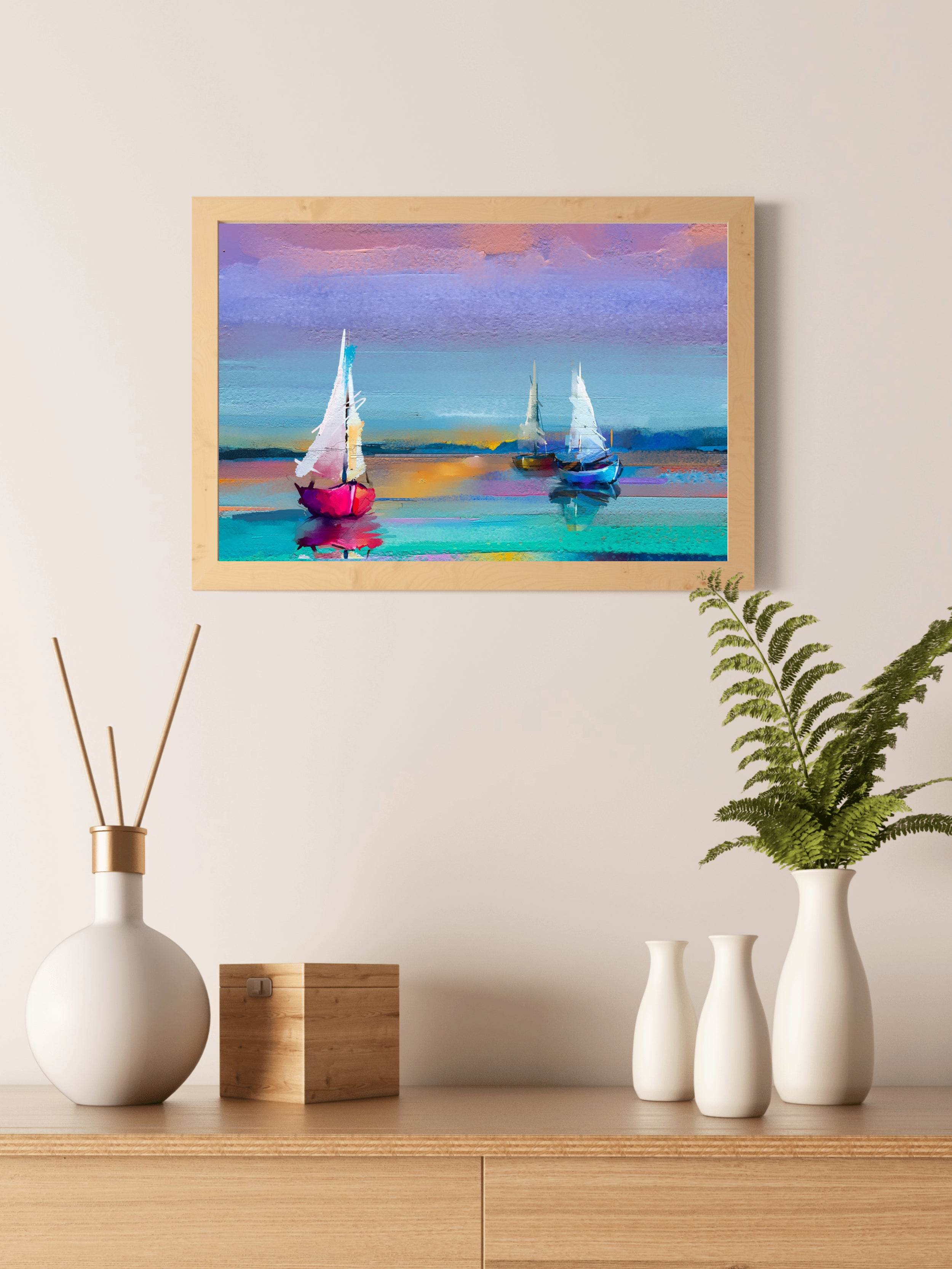 Colorful Boats of Fishermen Wall Art - beink online art store