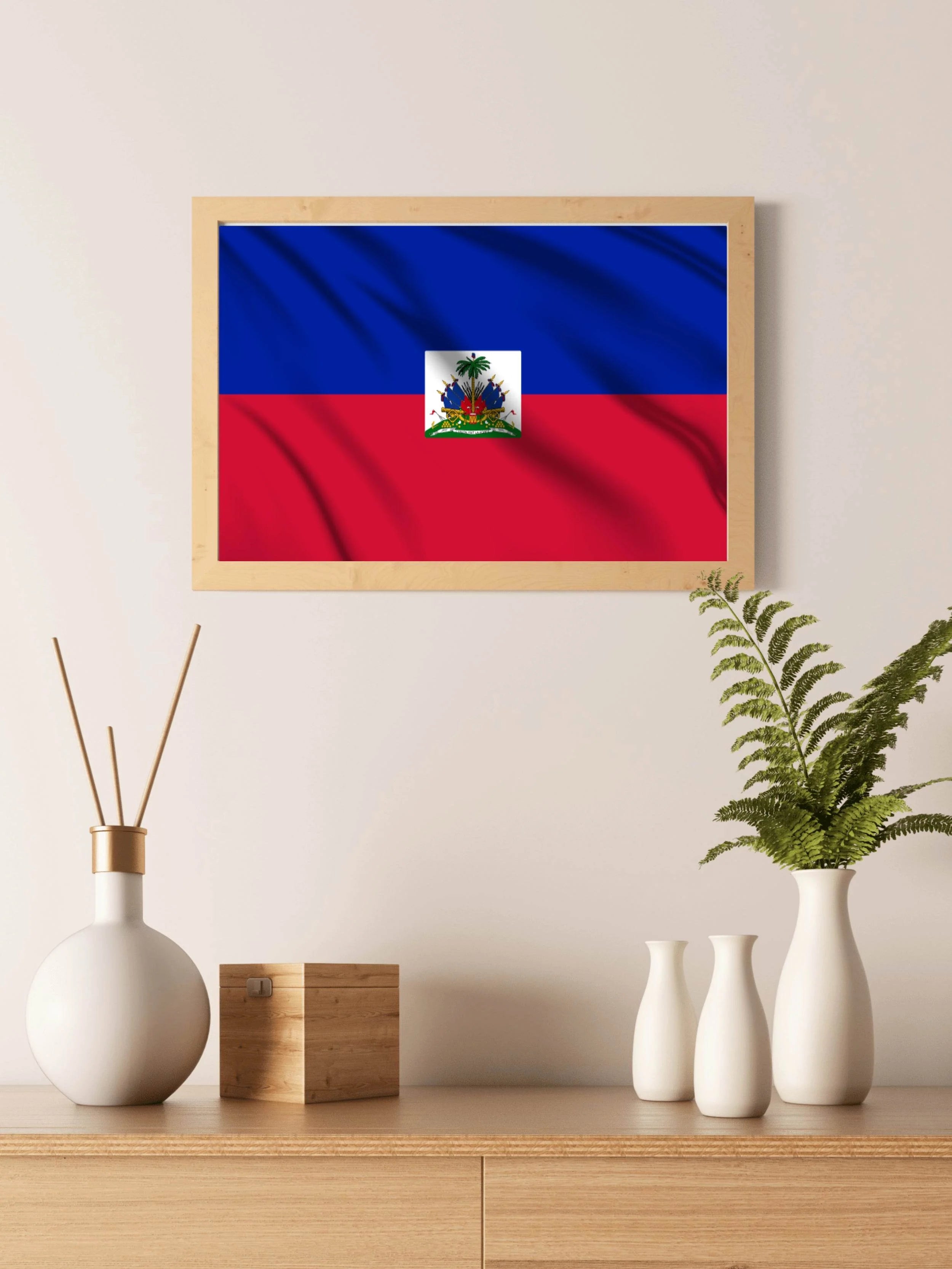 Haiti National Flag Wall Art - beink online art store