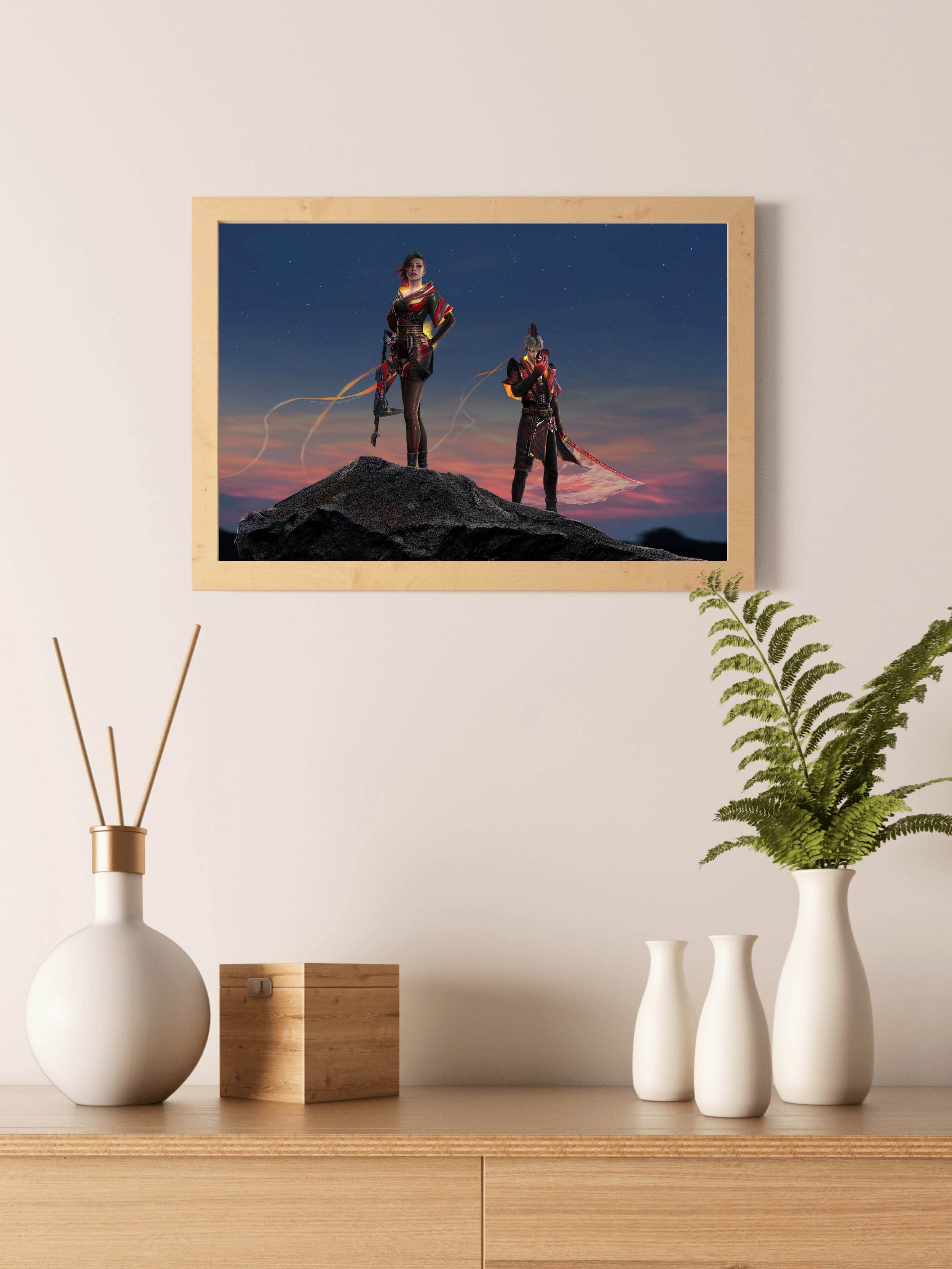 Ronin The Green Garena Free Fire Gaming Wall Art - beink online art store