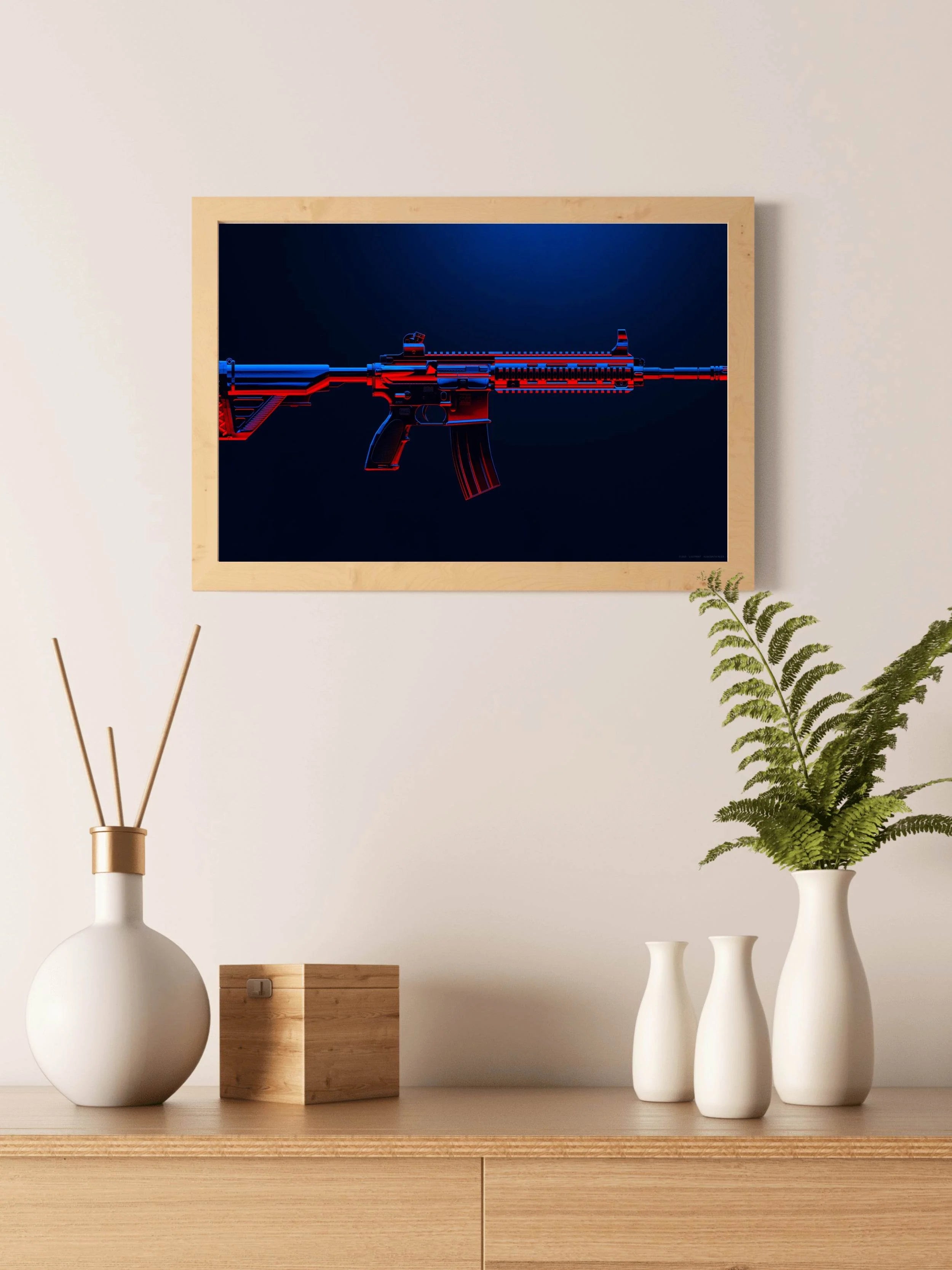 Custom M416 Battle Ground Gaming Wall Art - beink online art store