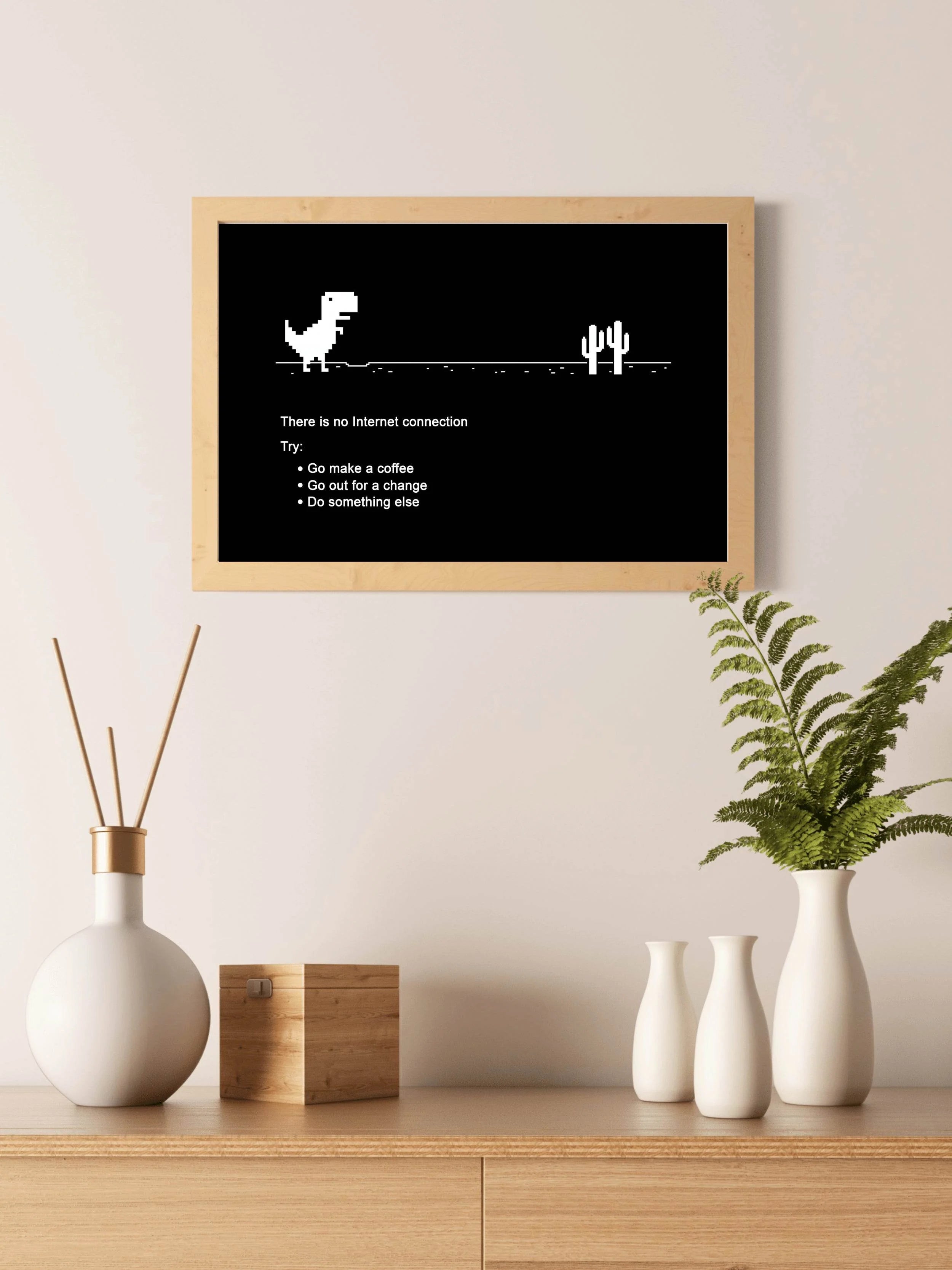 Chrome T Rex Gaming Wall Art - beink online art store