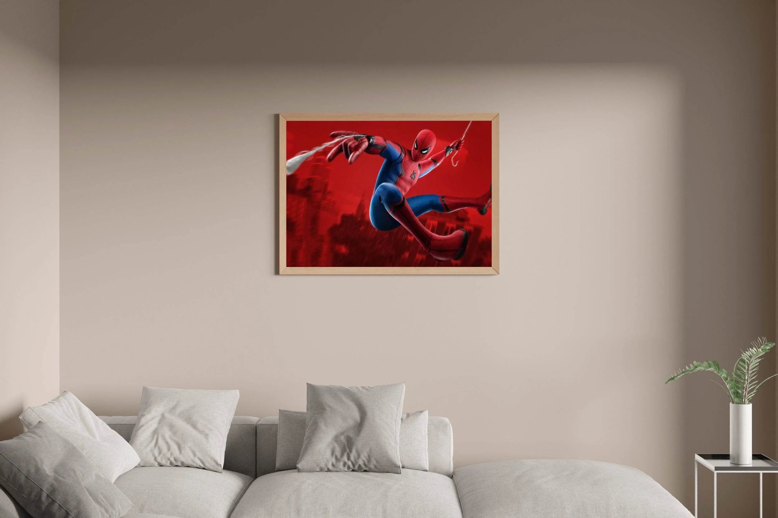 Spider Man Swinging Gaming Wall Art - beink online art store