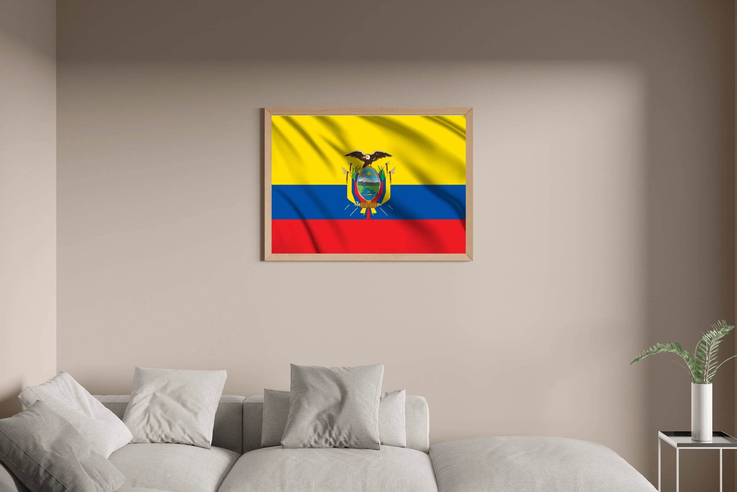 Ecuador National Flag Wall Art - beink online art store