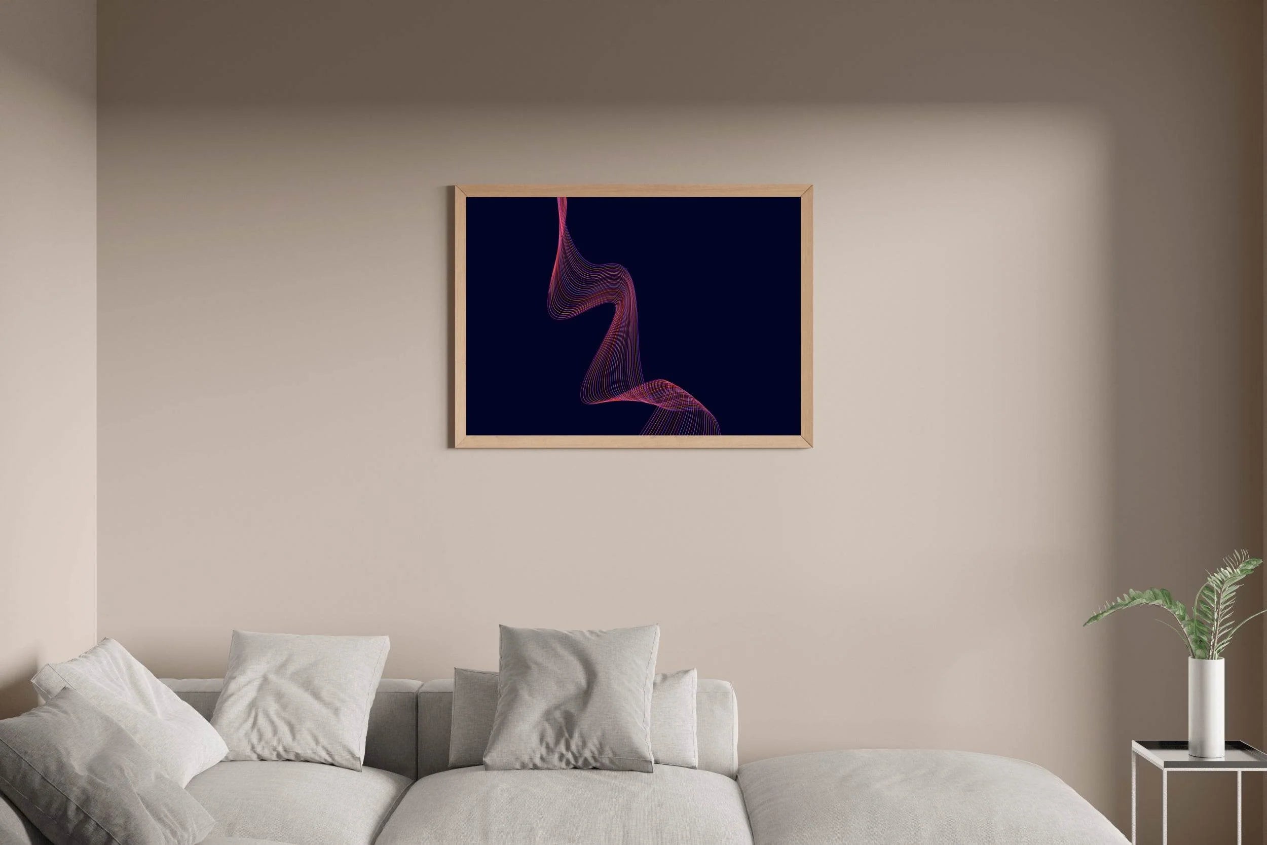 Technology Line Wave Abstract Wall Art - beink online art store