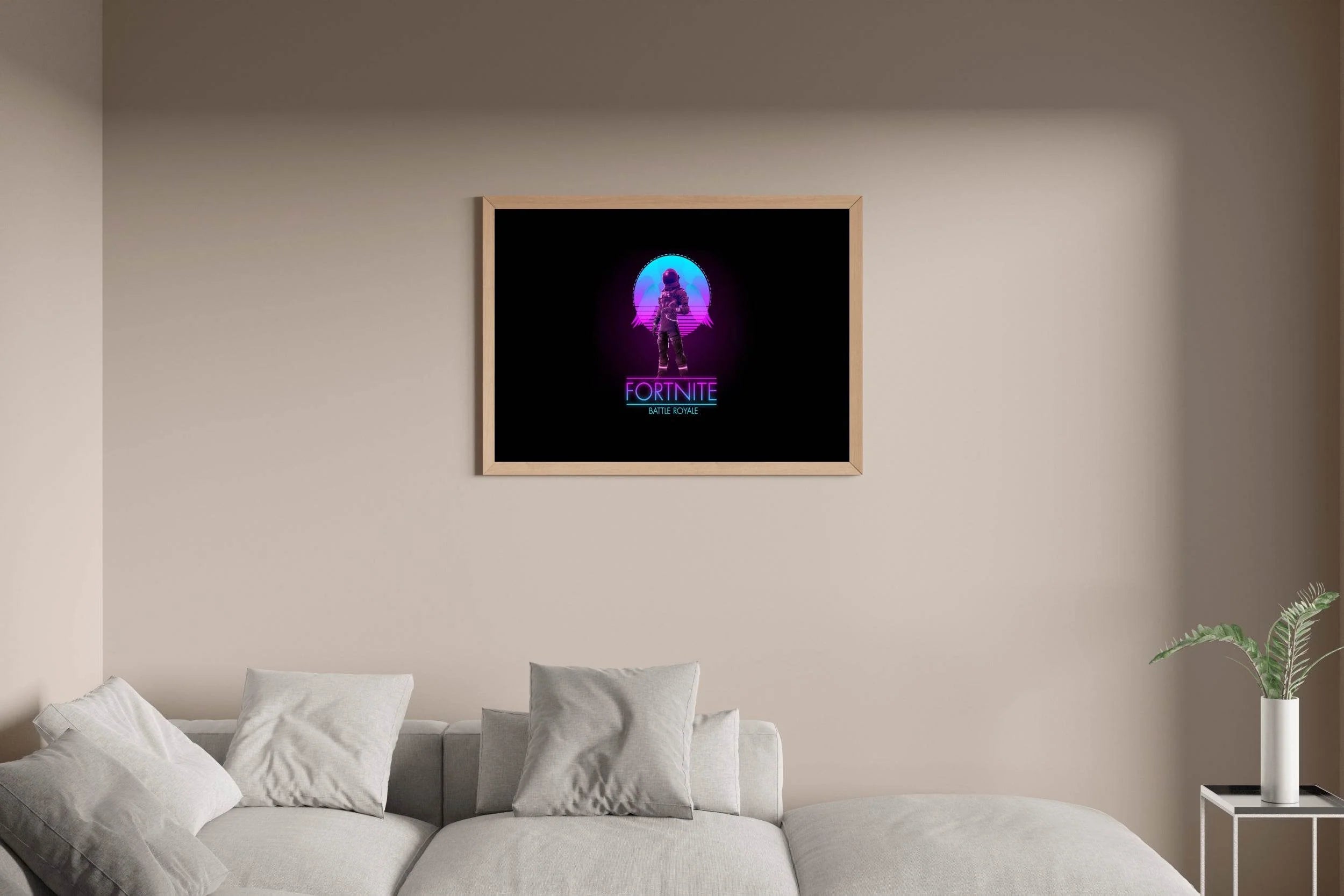 FORTNITE Cool Neon Gaming Wall Art - beink online art store
