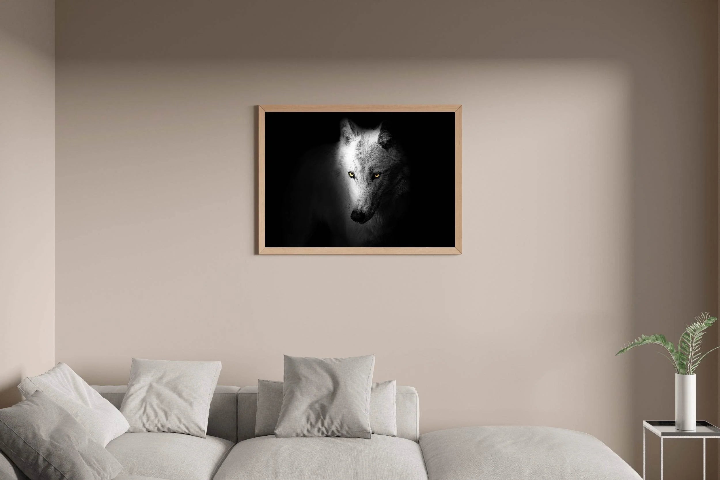 Arctic Wolf Black & White Wall Art - beink online art store