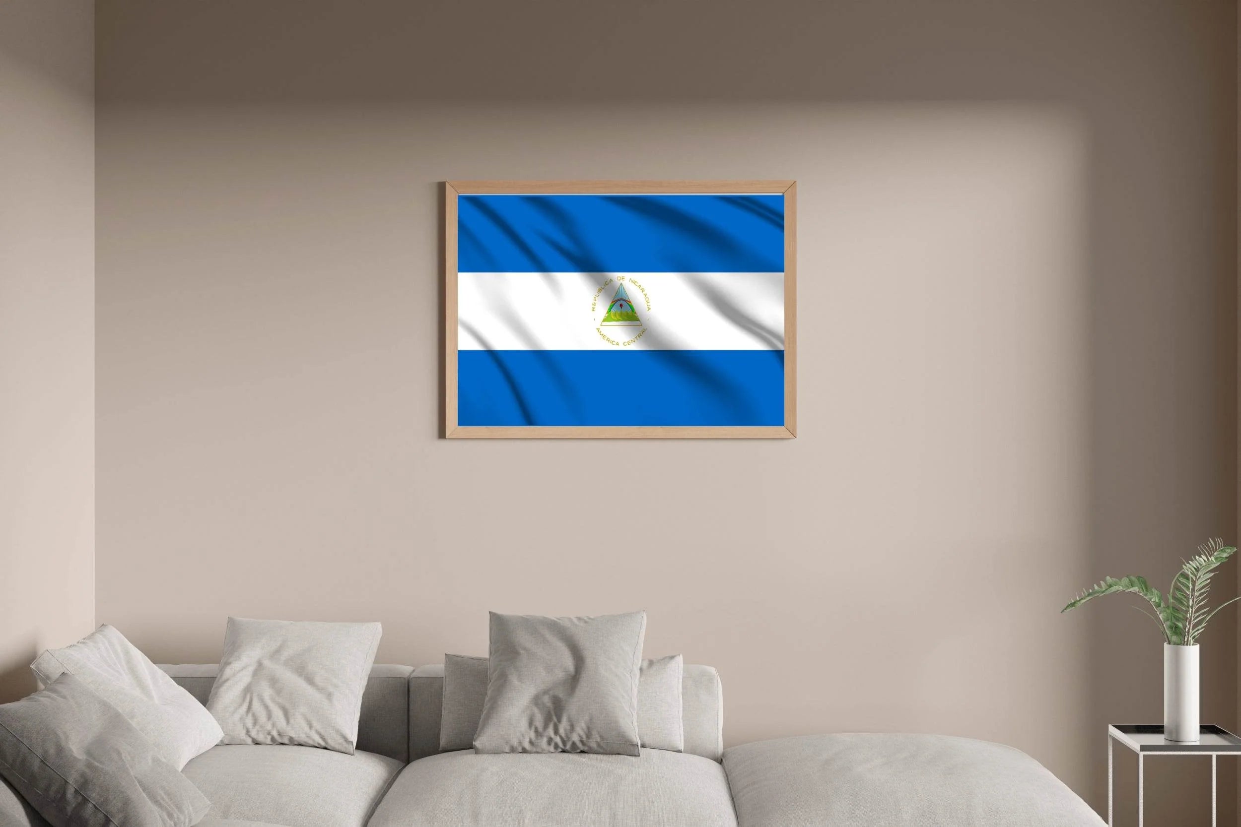 Nicaragua National Flag Wall Art - beink online art store