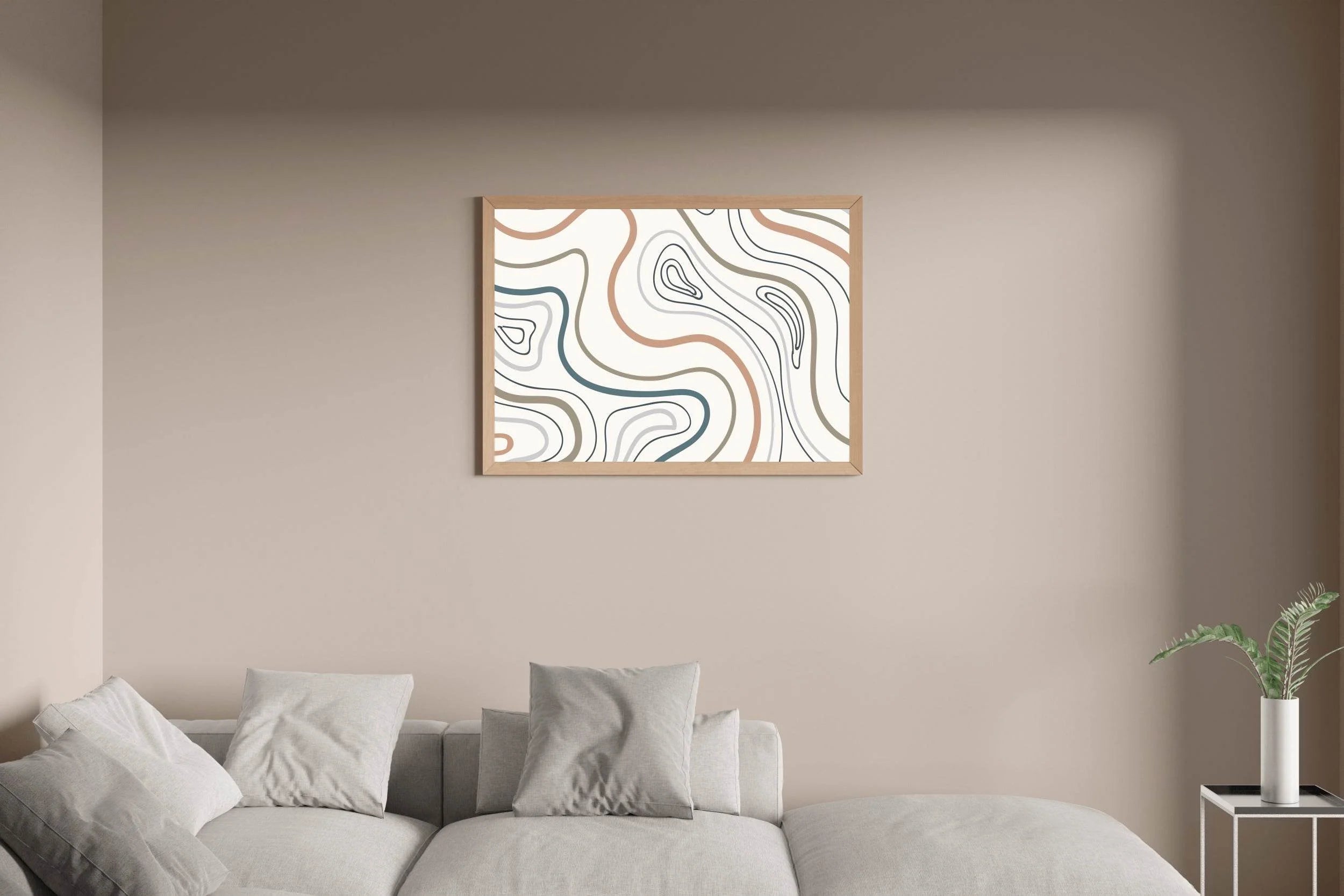 Wavy Lines attern Wall Art - beink online art store
