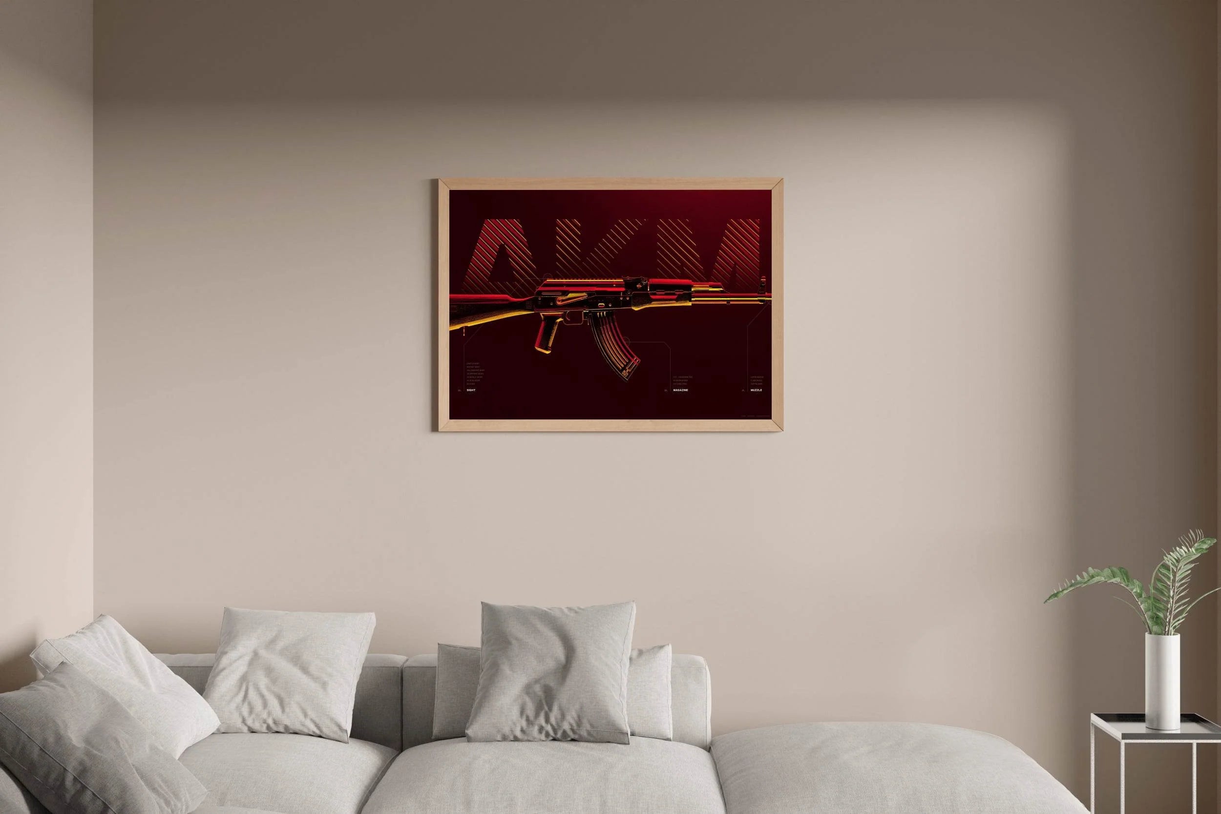 AKM custom Assault Rifle Gaming Wall Art - beink online art store
