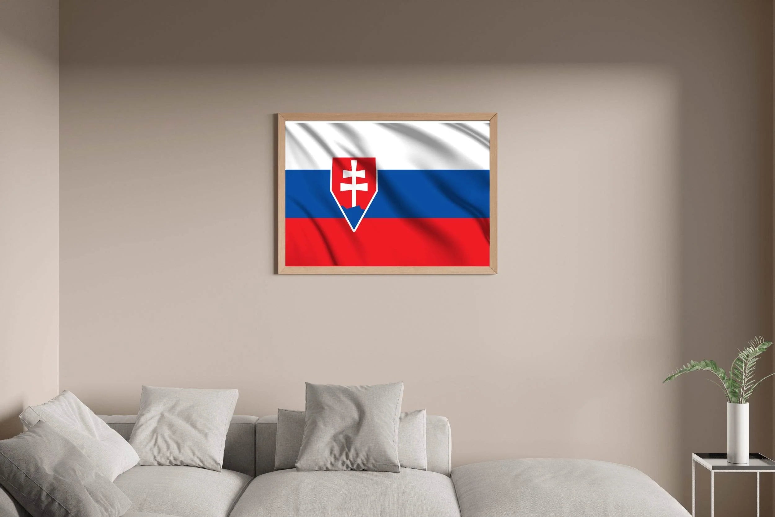 Slovakia National Flag Wall Art - beink online art store
