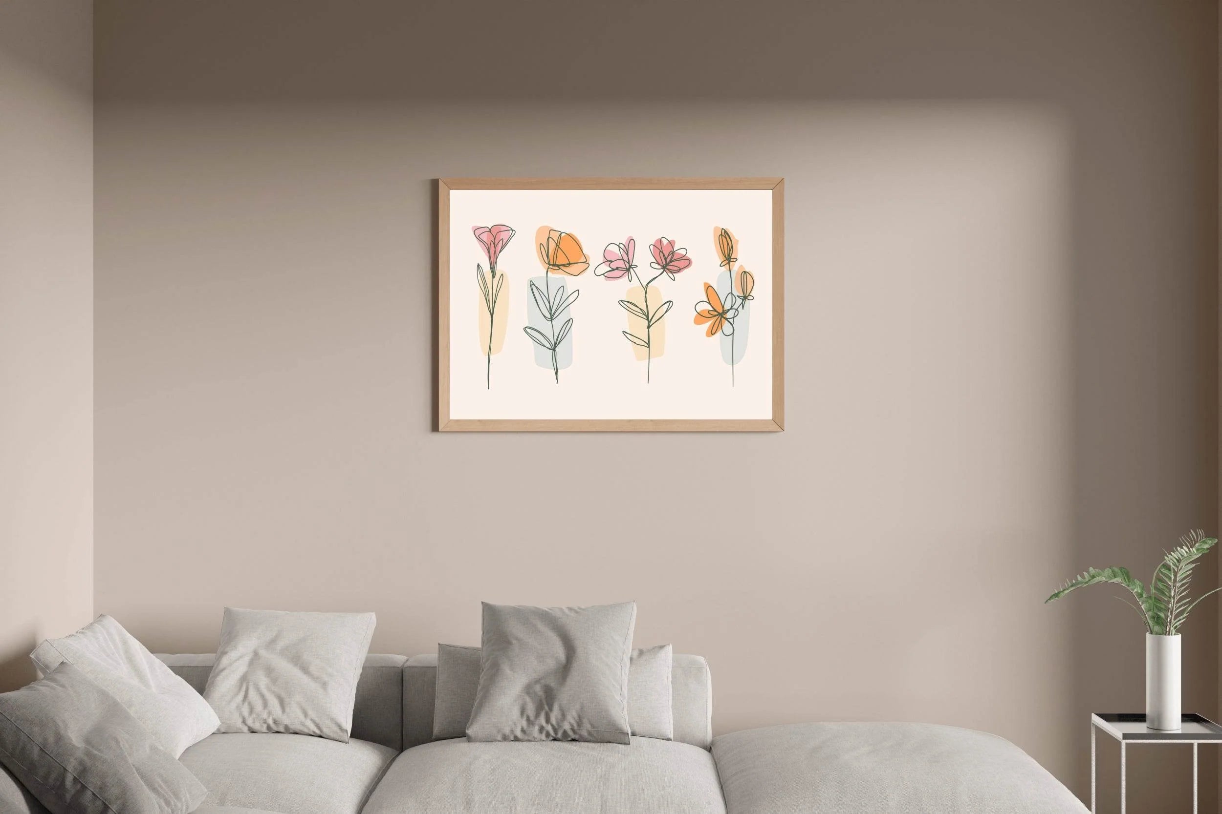 Tropical Broadleaf Flowers Wall Art - beink online art store