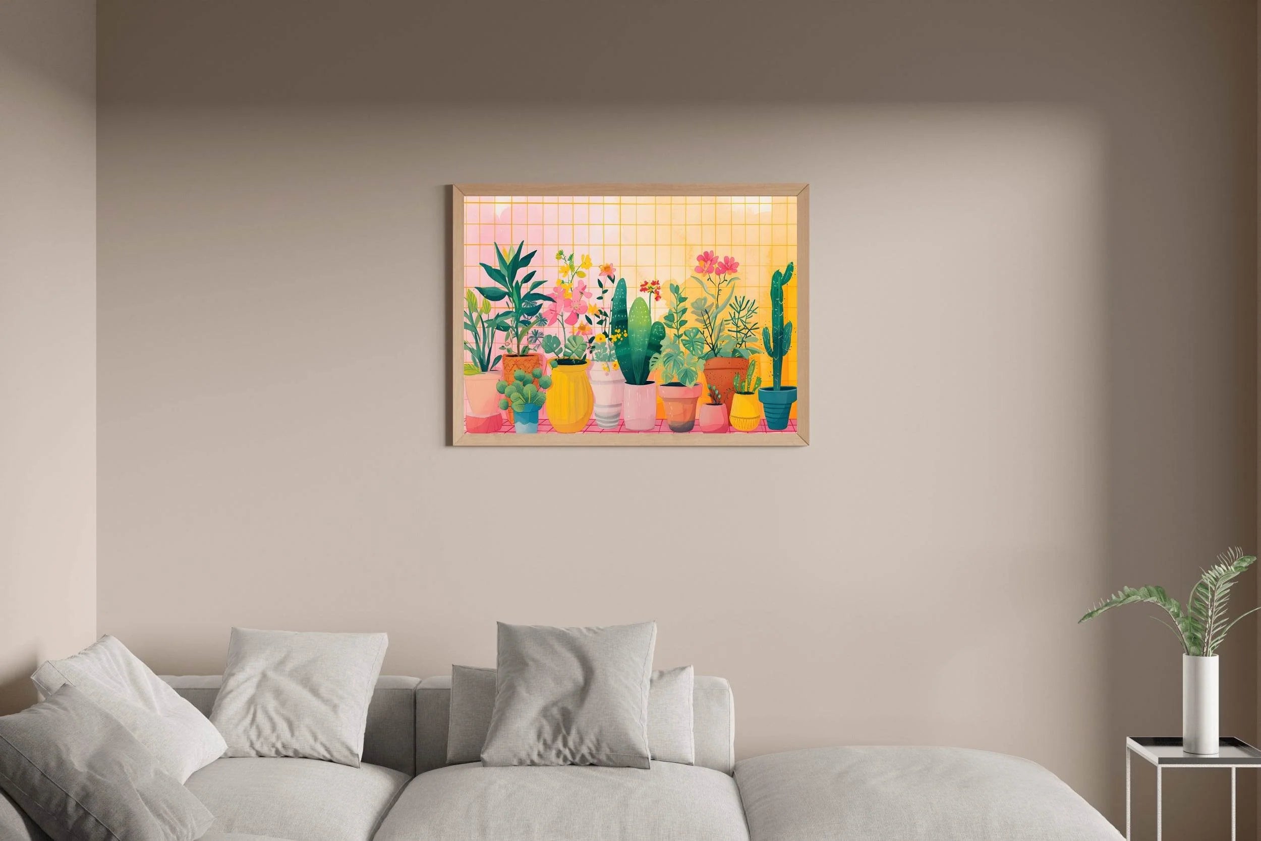 Colorful Abstract of Potted Plants - beink online art store