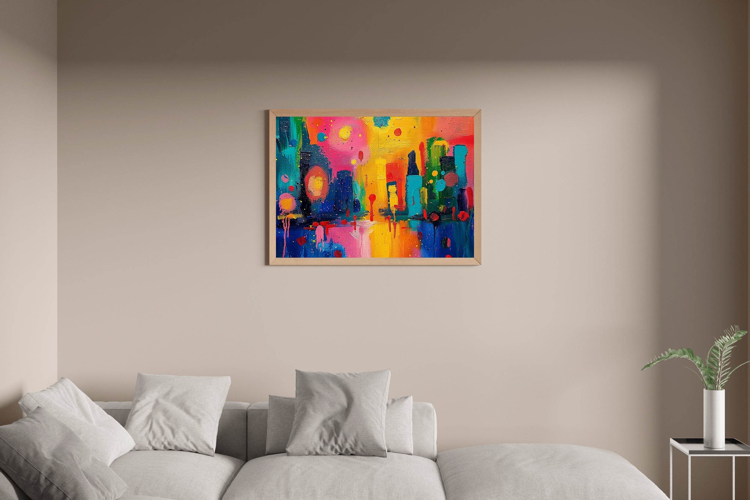 Vibrant Abstract Colorful Strokes Acrylic Painting - beink online art store