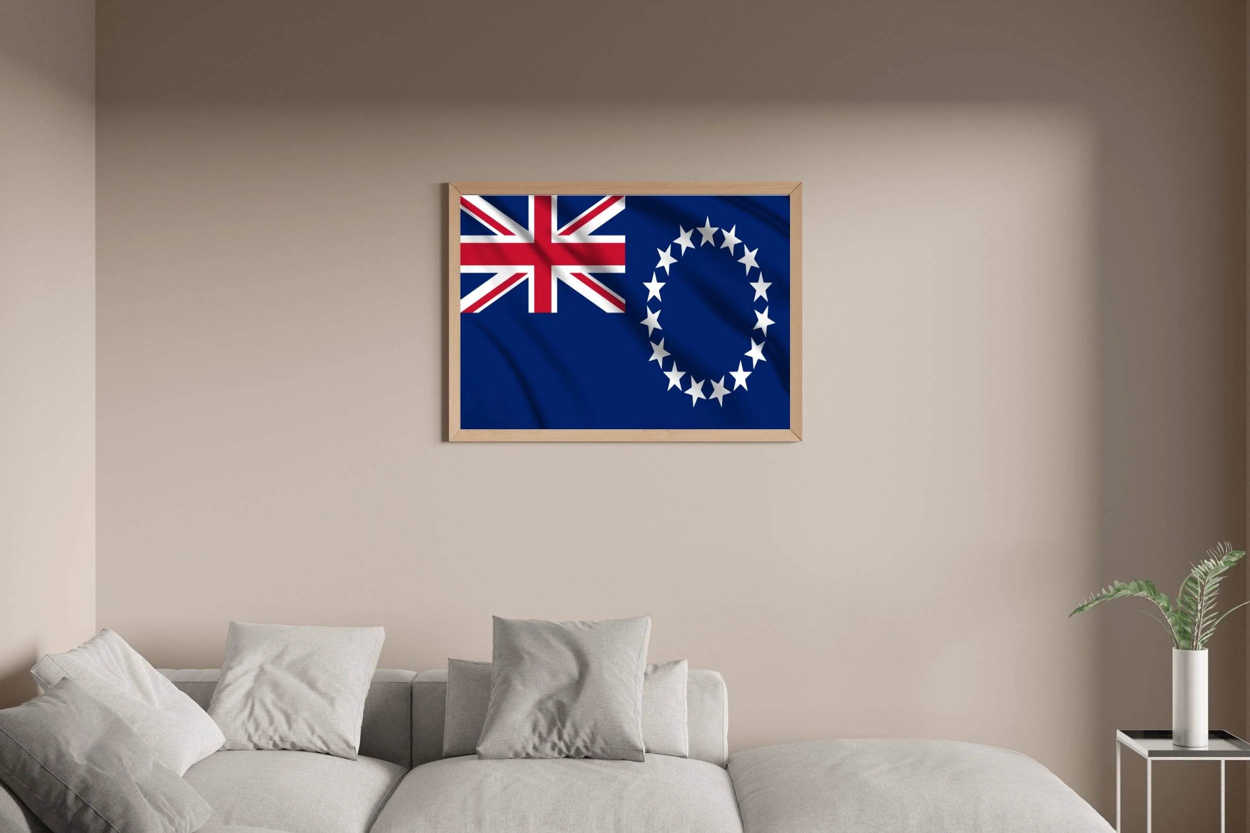 Cook Islands National Flag Wall Art - beink online art store
