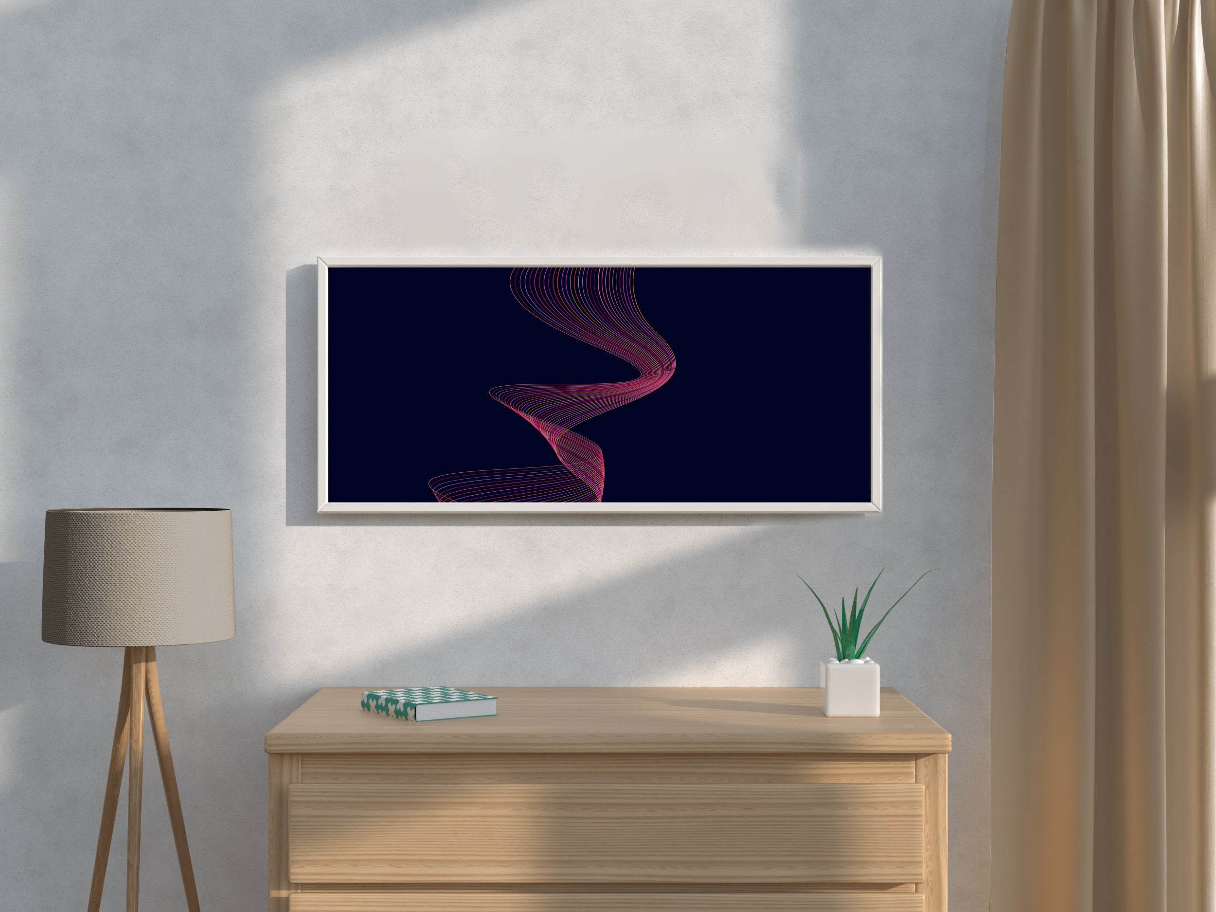 Waves With Shadow Abstract Wall Art - beink online art store