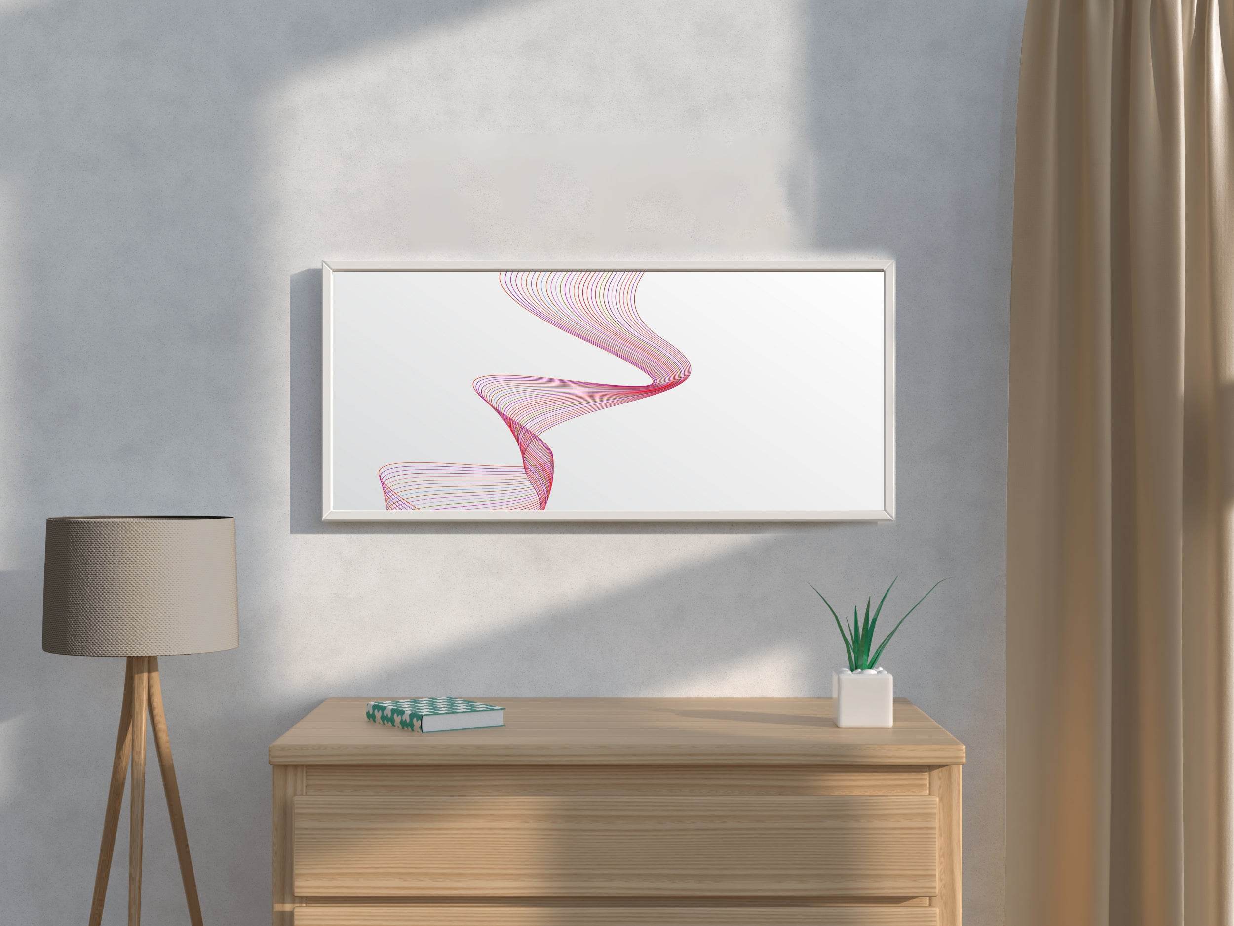 Pink Technology Line Wave Abstract Wall Art - beink online art store