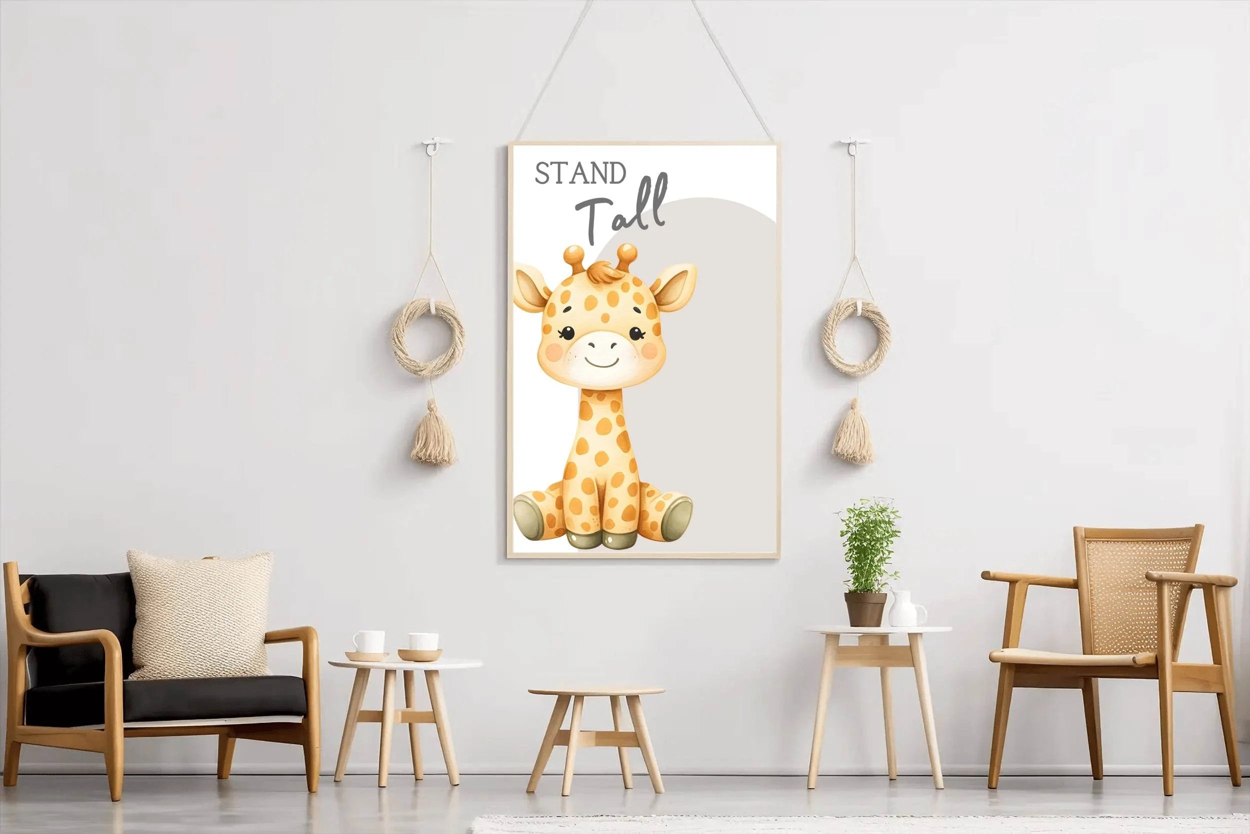 Little Smiling Giraffe Cartoon - beink online art store