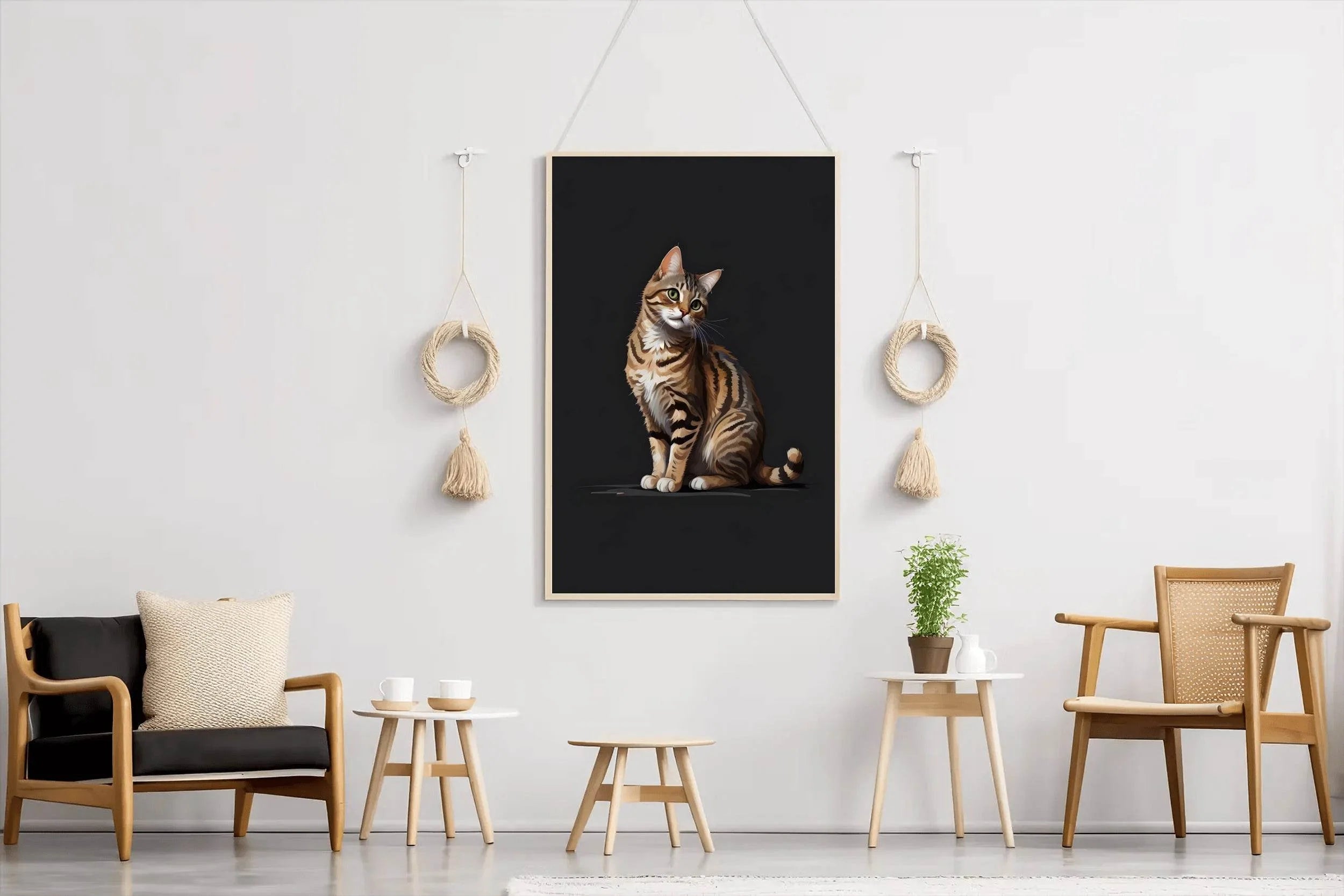 Painting of Cat Wall Art - beink online art store