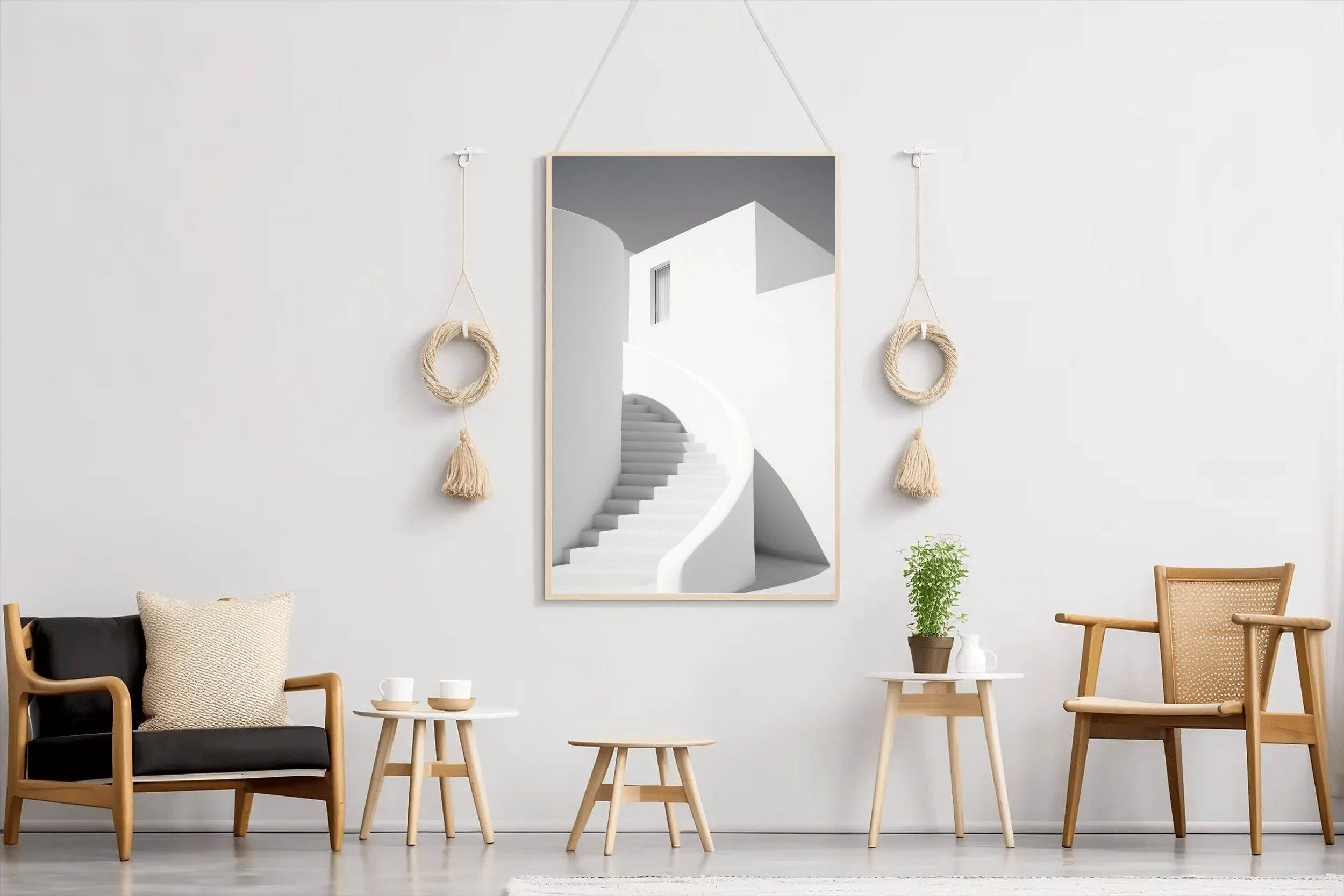 White Walkway Arch Wall Art - beink online art store