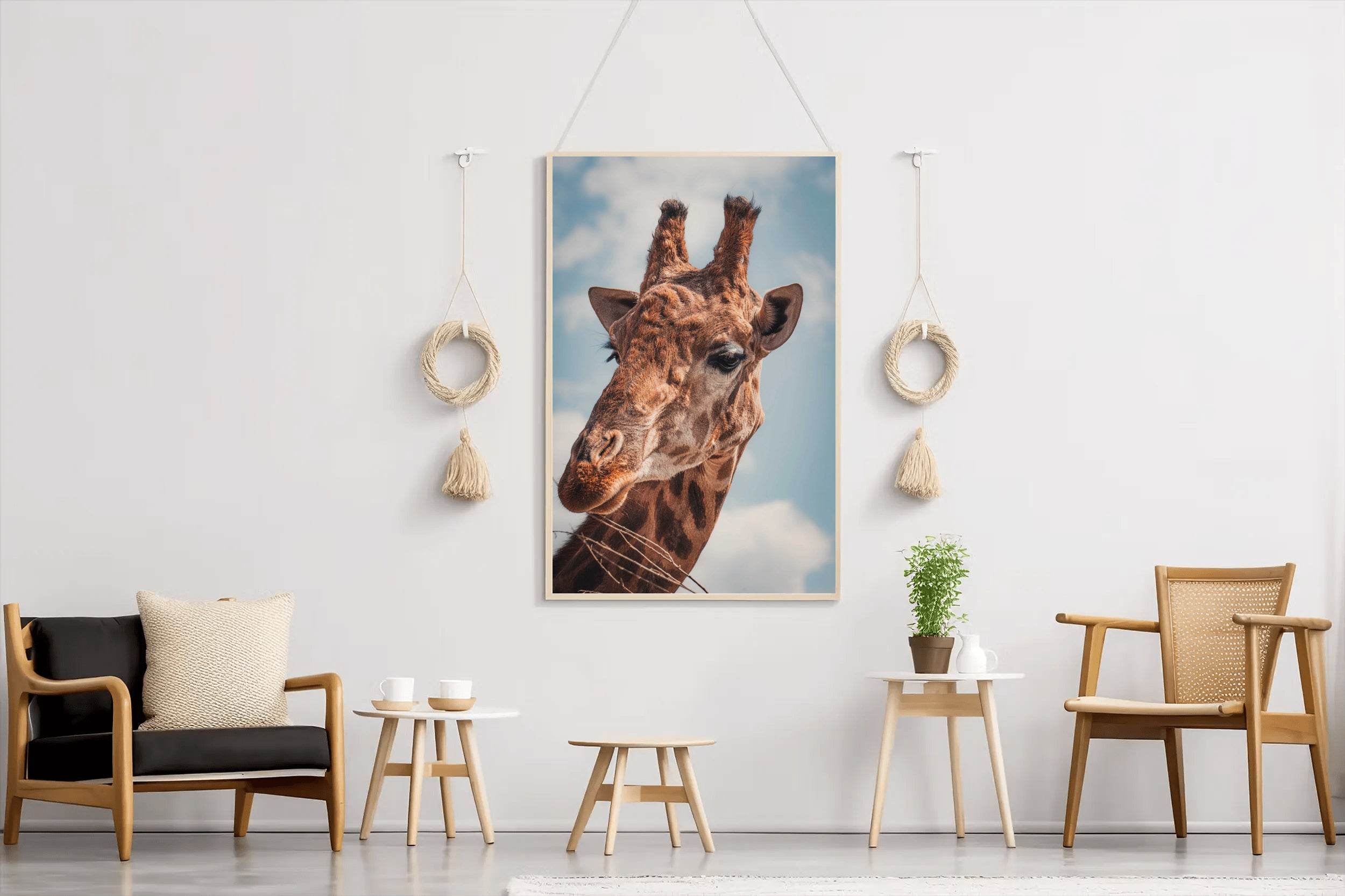 Face of Giraffe Animal Wall Art - beink online art store