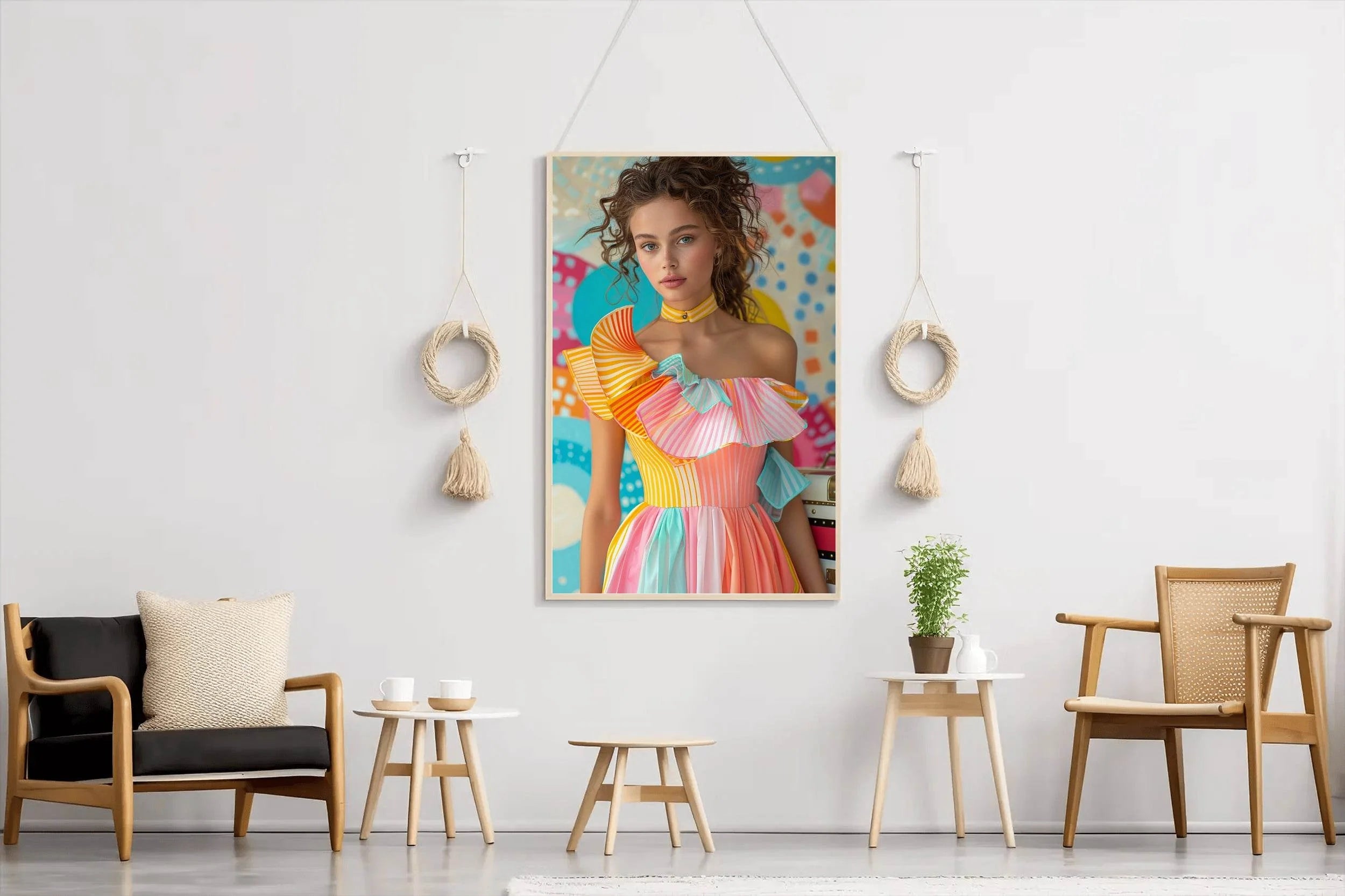 Mexican Women Cotton Dress Wall Art - beink online art store
