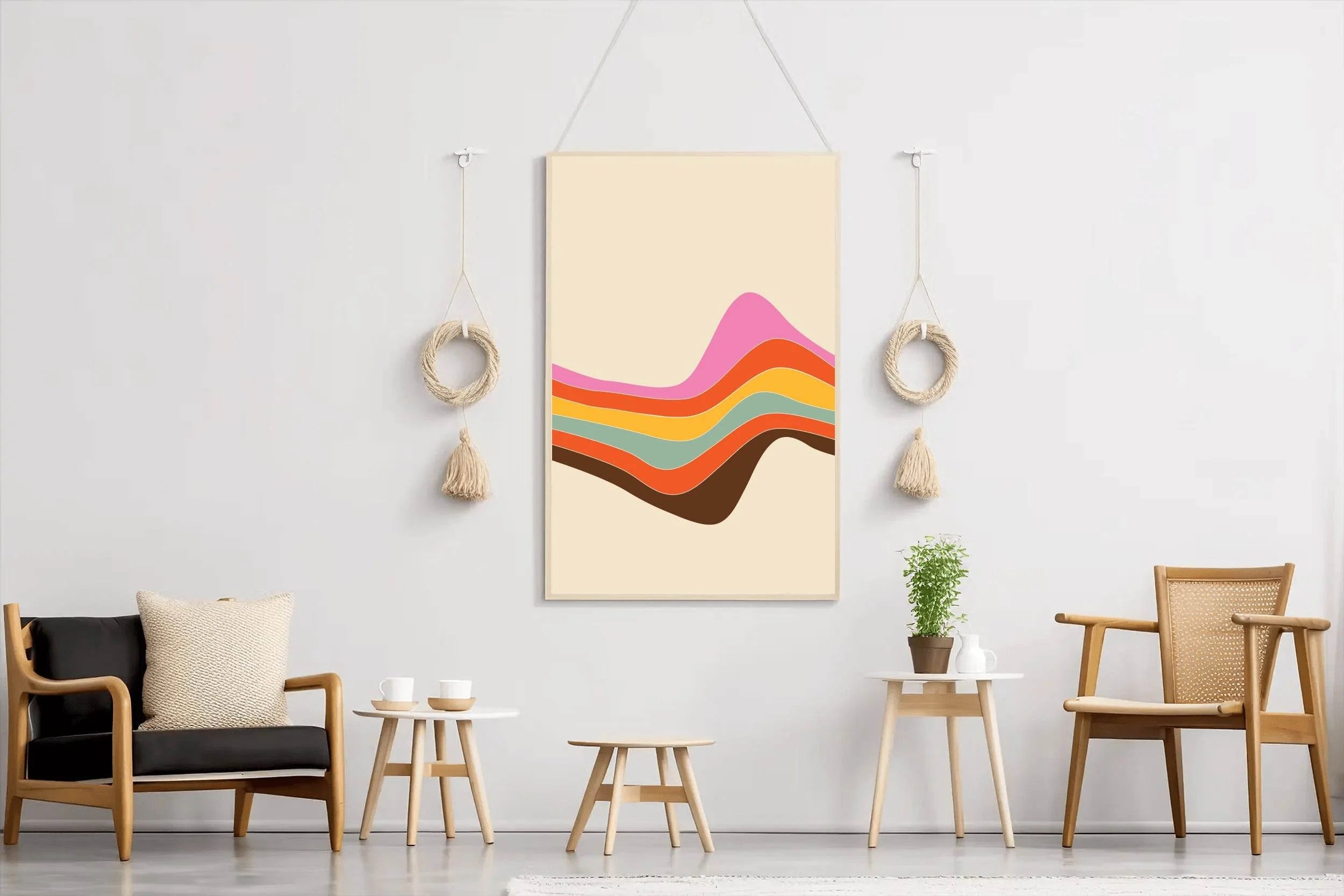 Colored Line Drawing Wall Art - beink online art store