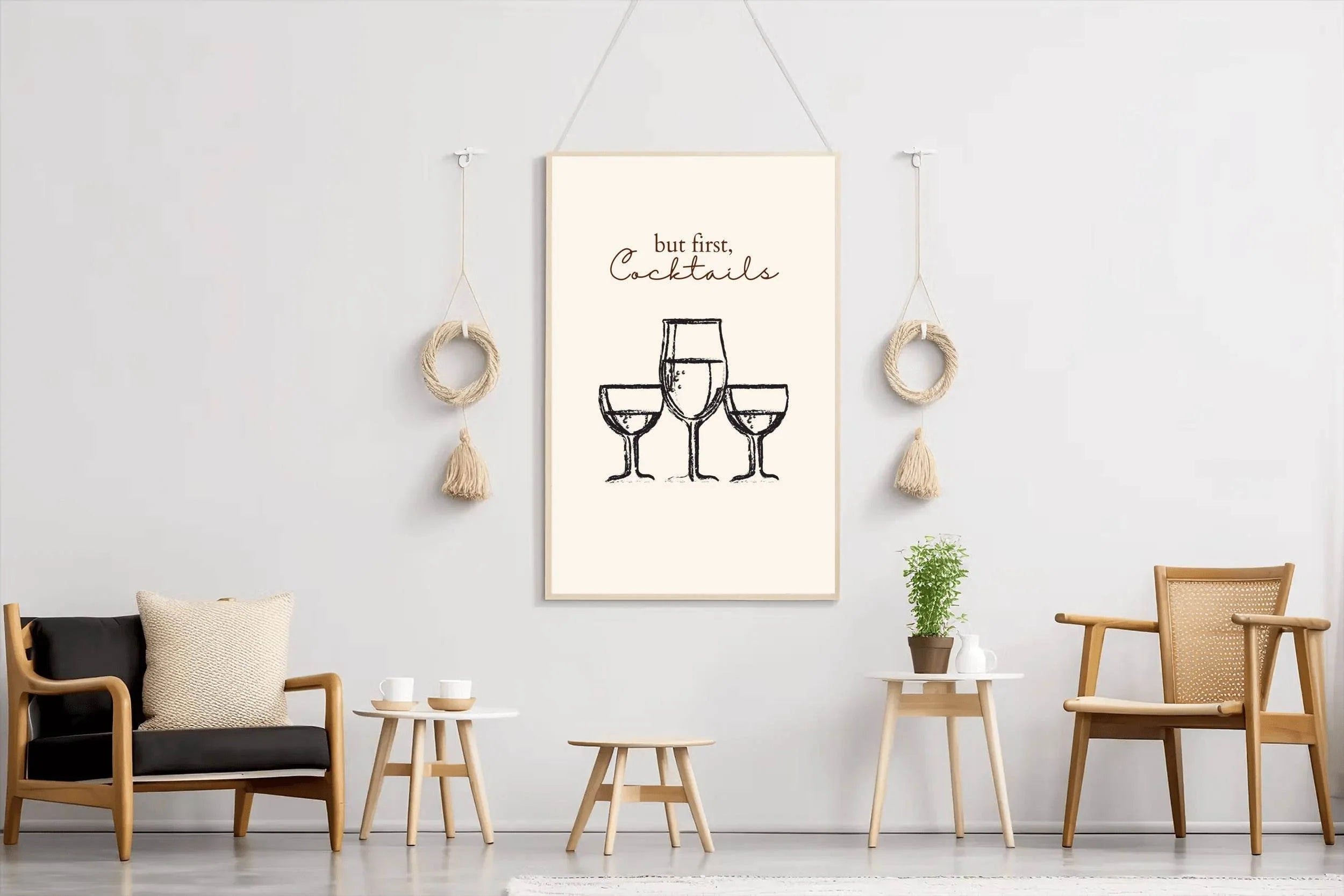 Different Sizes of Drinking Cups Wall Art - beink online art store
