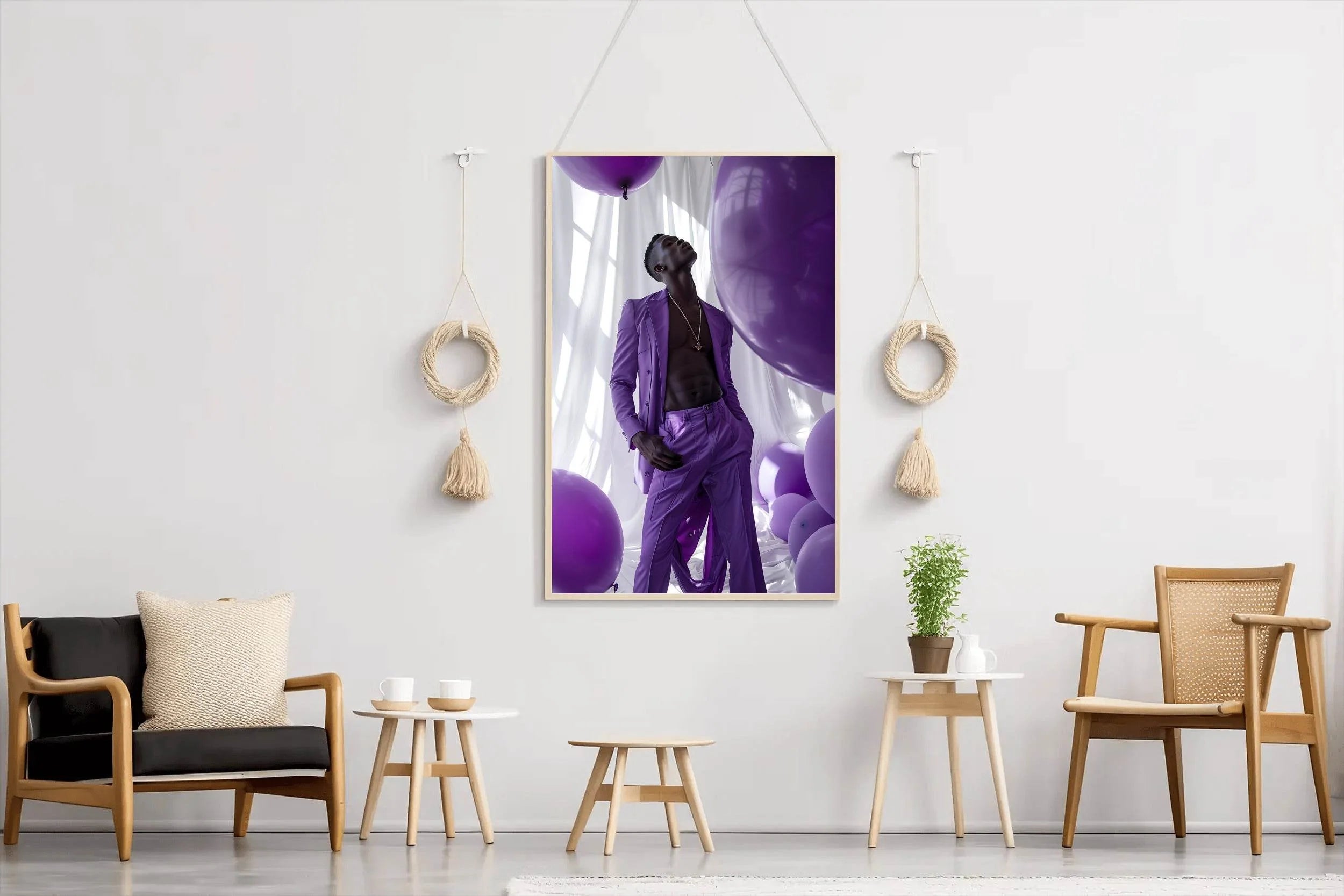 Purple Formal Suit Wall Art - beink online art store