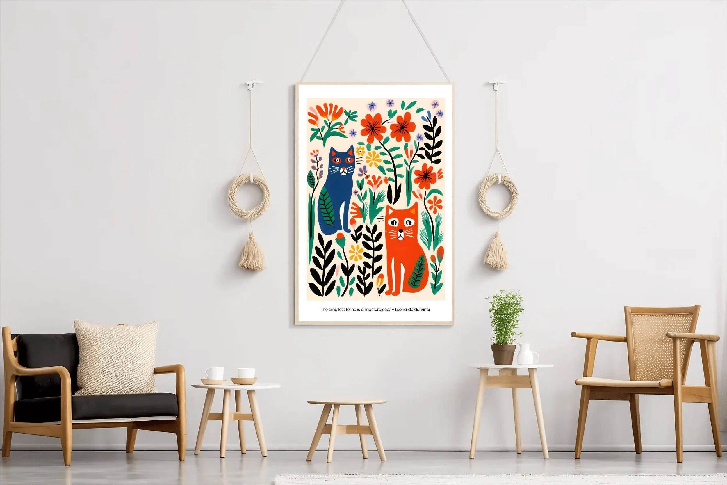 Cats in The Garden Painting - beink online art store