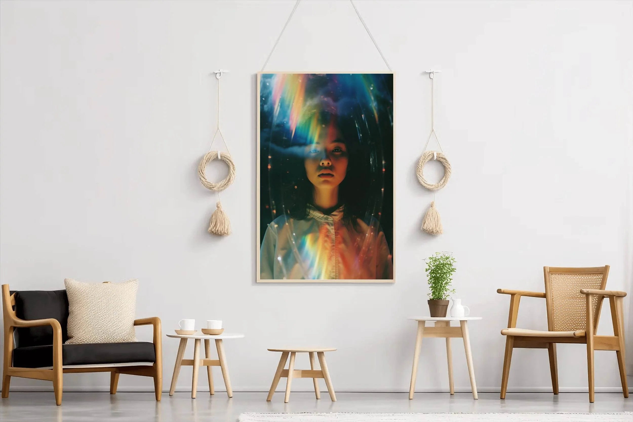Colored Halos in The Mirror Wall Art - beink online art store