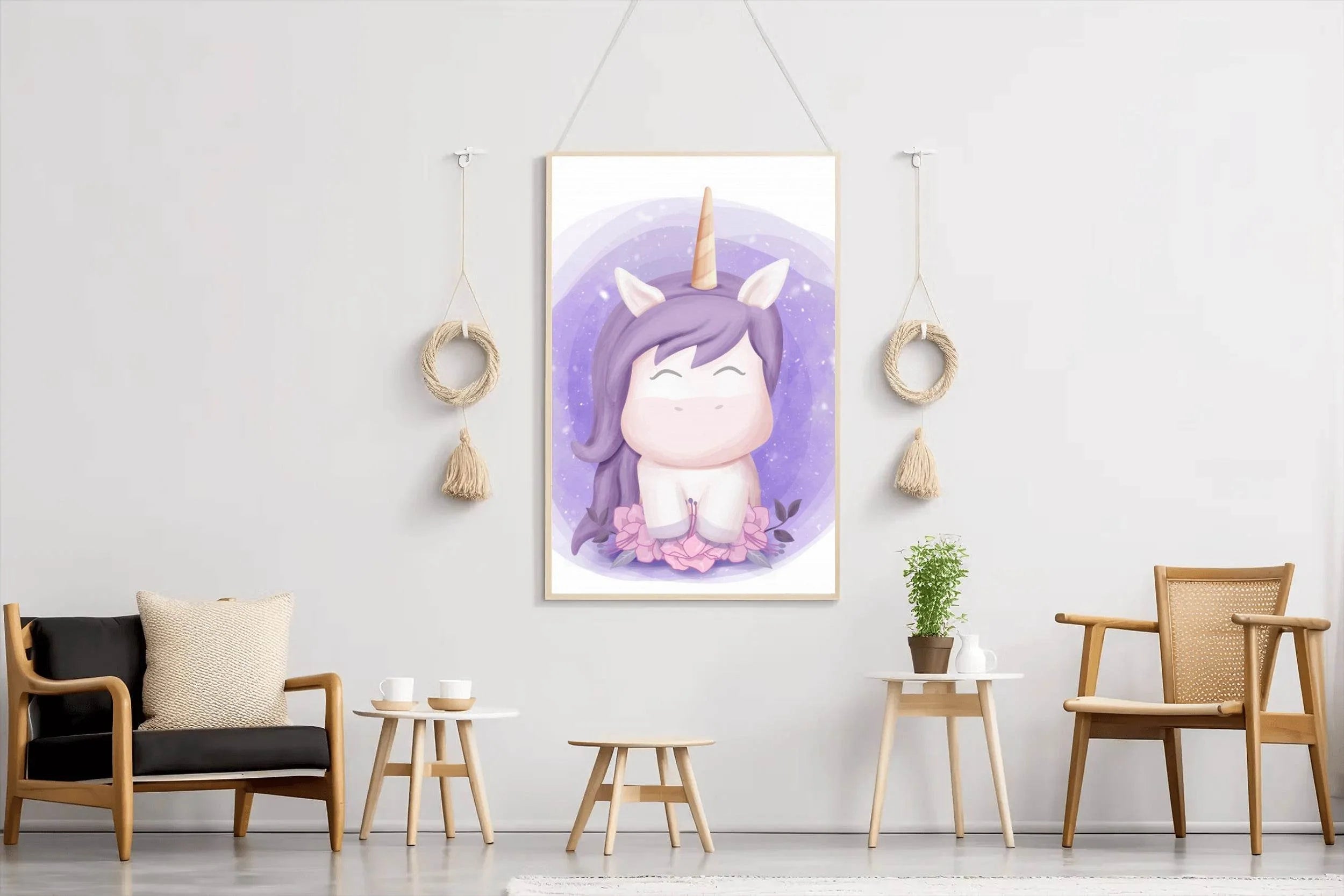 Watercolor Baby Unicorn Sweet Portrait - beink online art store