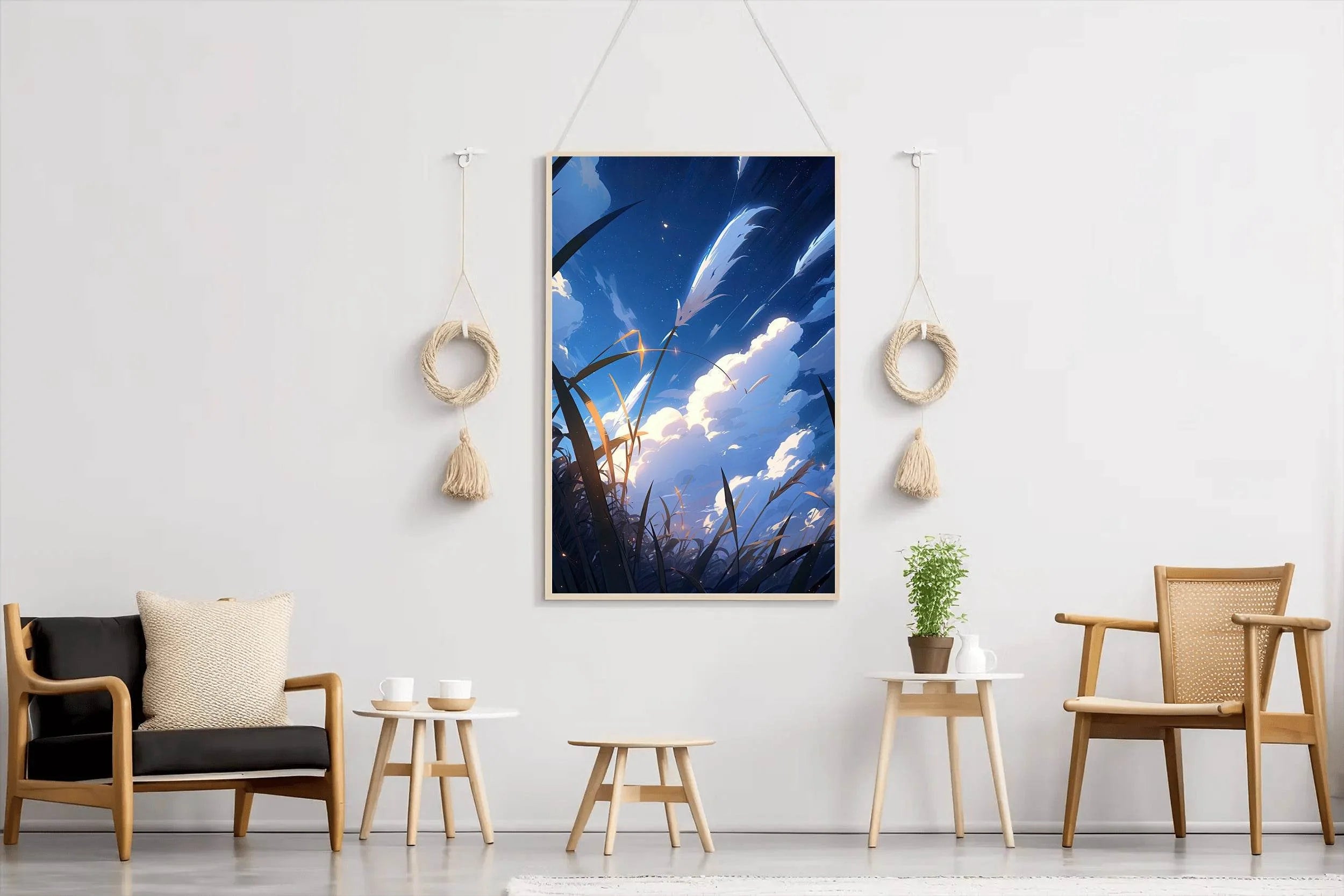 Anime Style Clouds Wall Art - beink online art store