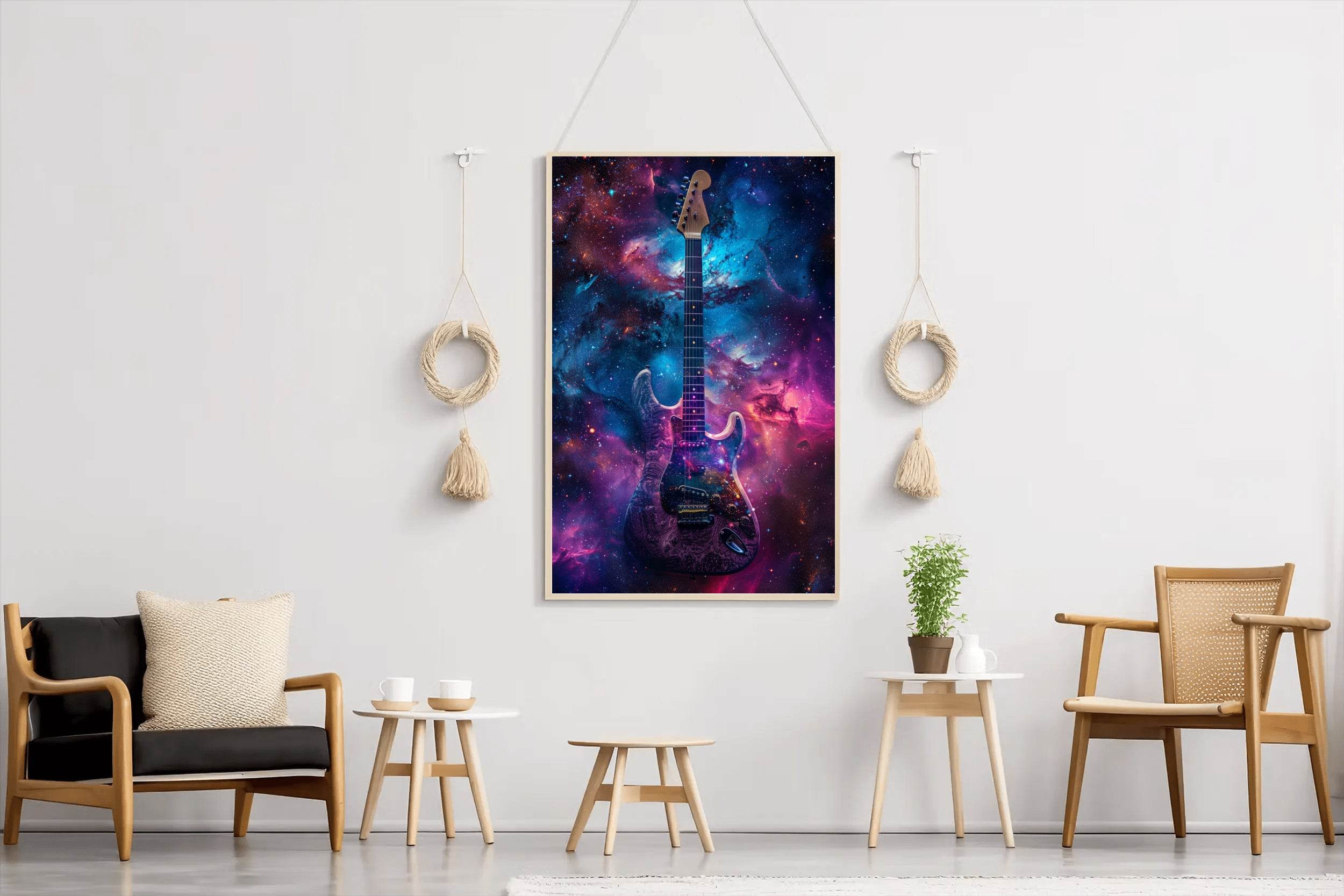 Galactic Rock Guitar Wall Art - beink online art store