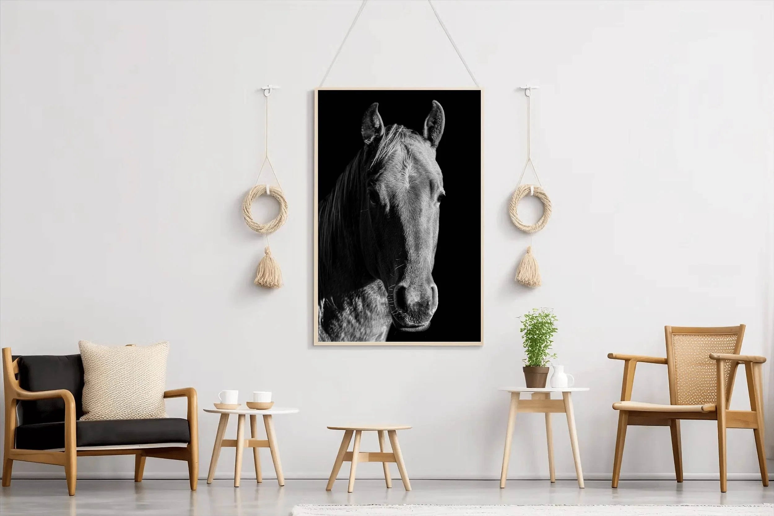 American Quarter Horse Black & White Wall Art - beink online art store
