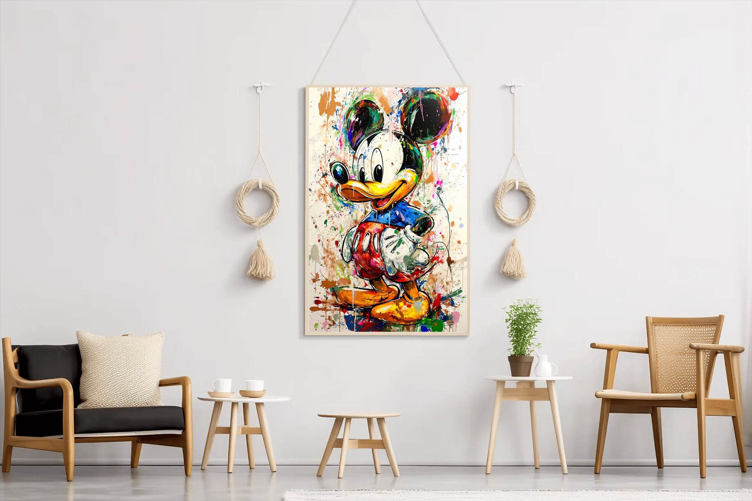 Colorful Mickey with Oil Paint Wall Art - beink online art store