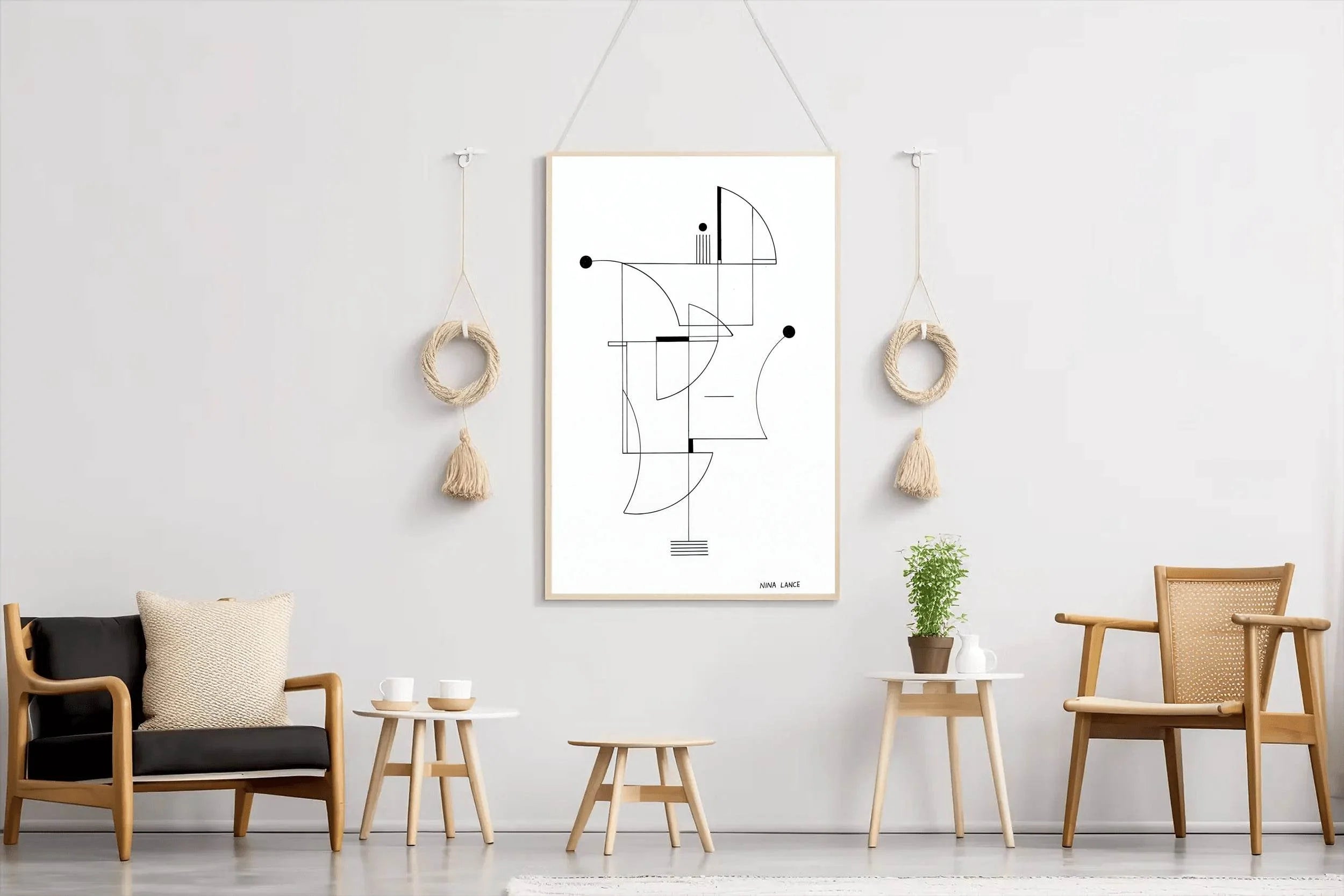 Geomterical Shape Path Modern Wall Art - beink online art store