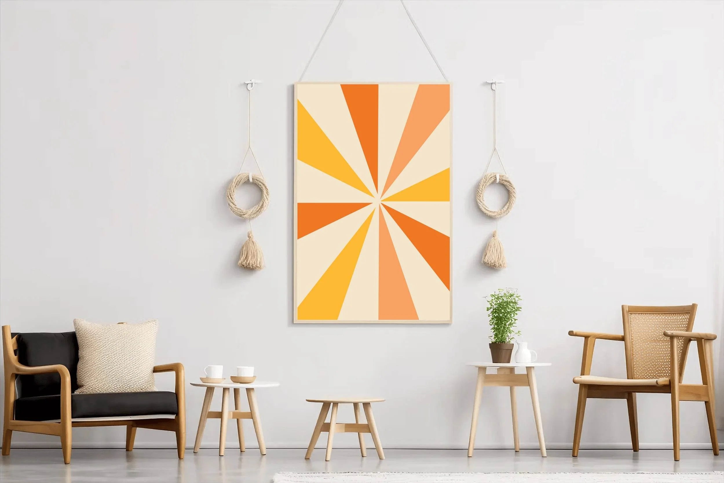 Drawing Orange And Yellow Rays - beink online art store