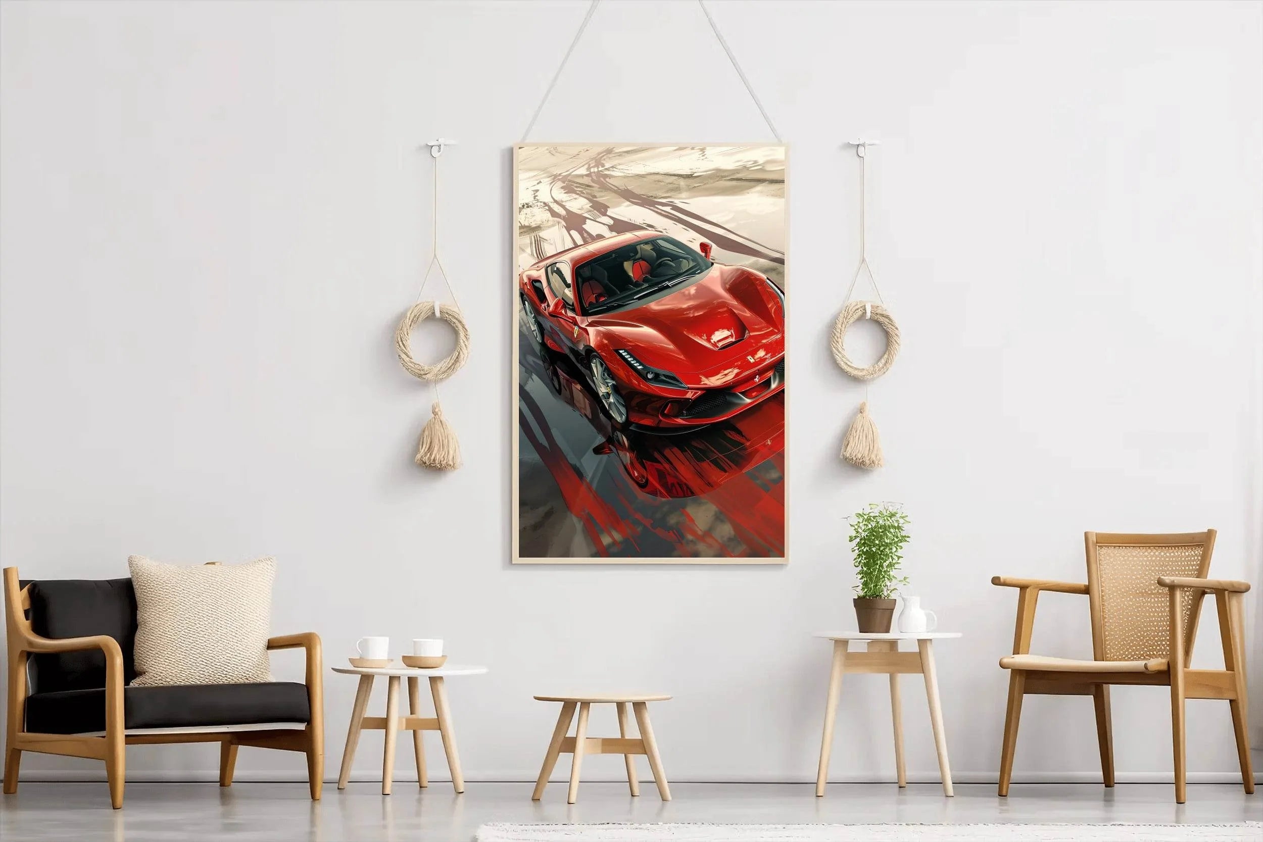 Ferrari F8 Full Red Wall Art - beink online art store