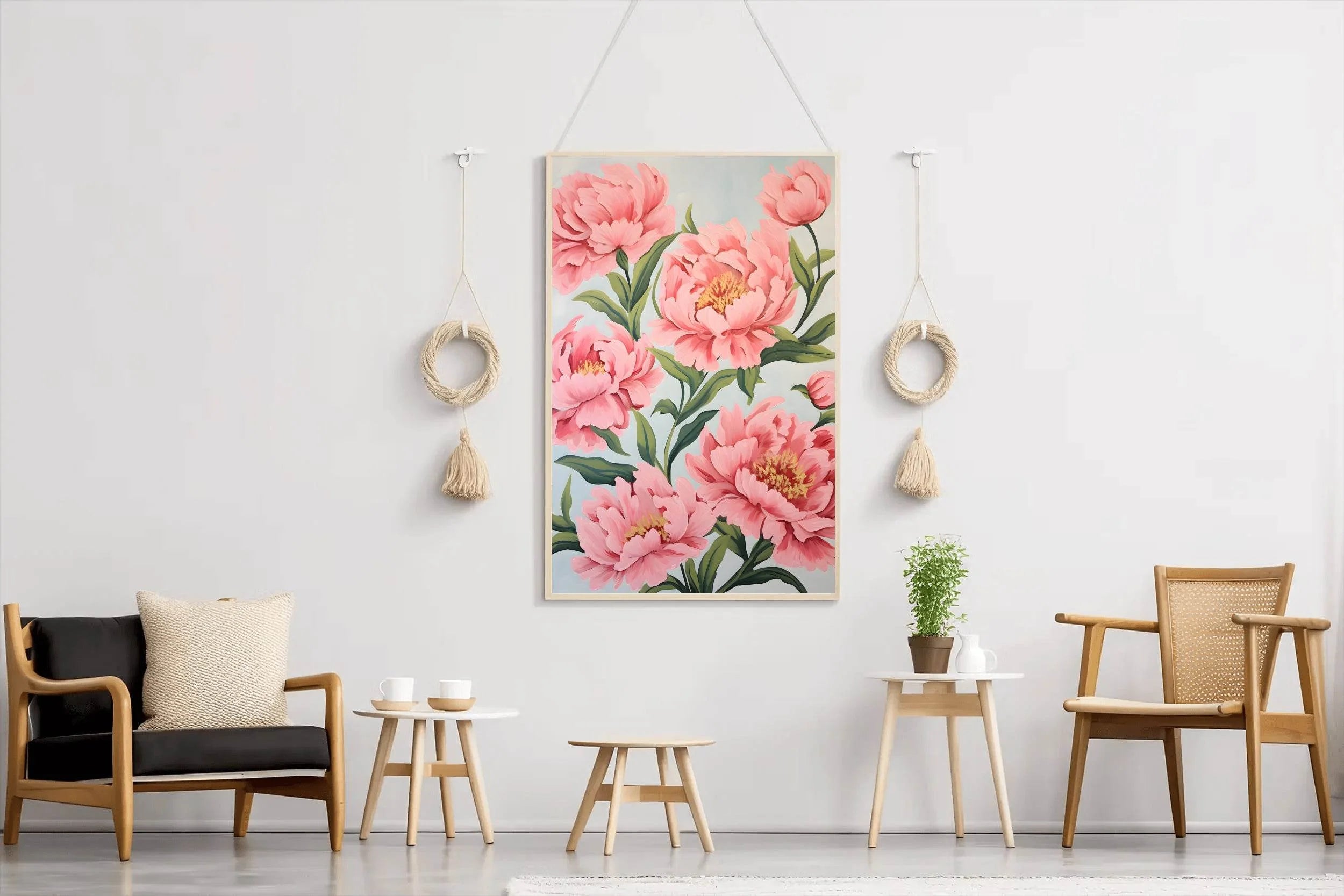 Watecolor Illustration of Pink Flowers - beink online art store